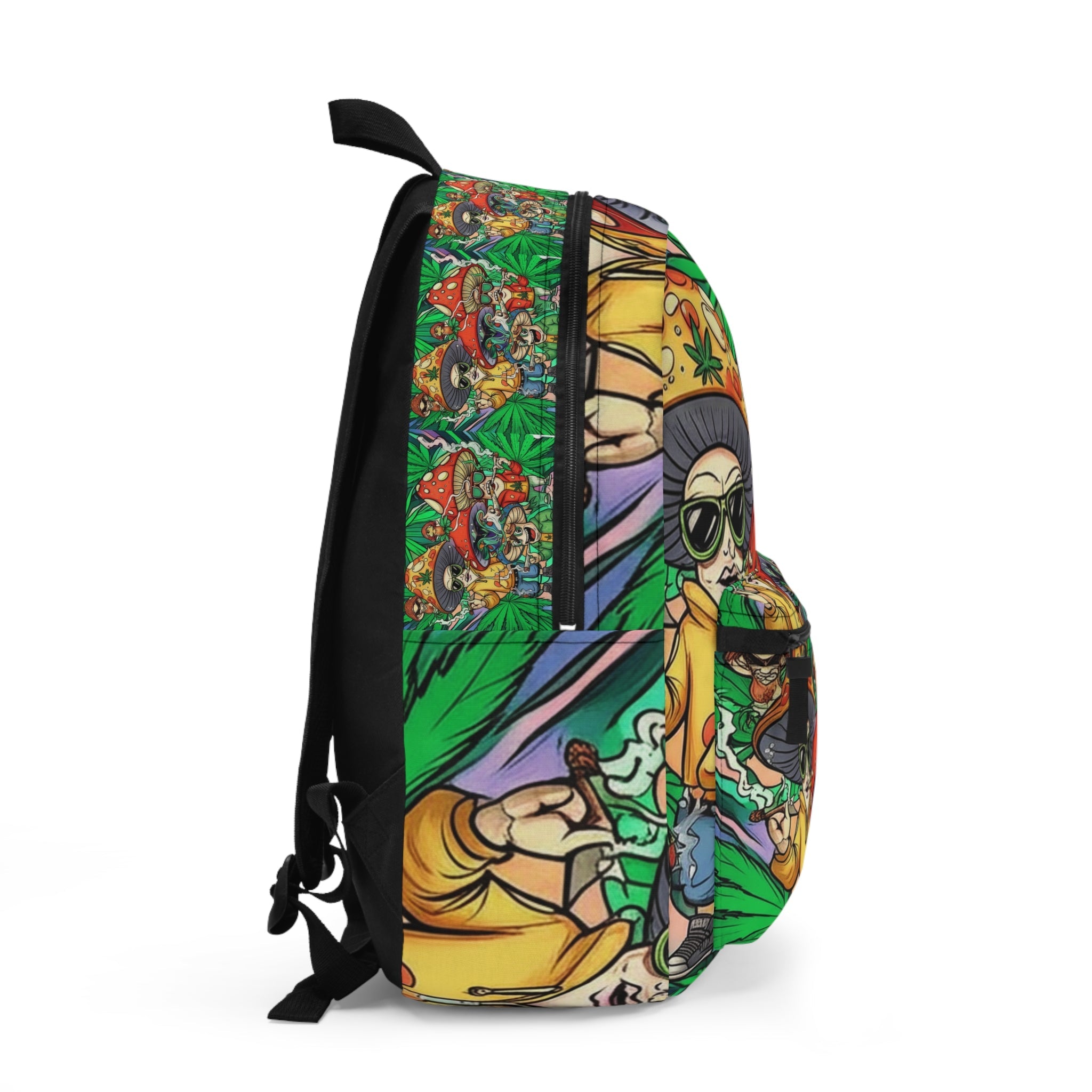 Colorful Psychedelic Backpack — Funky Art Festival Travel Bag Printify
