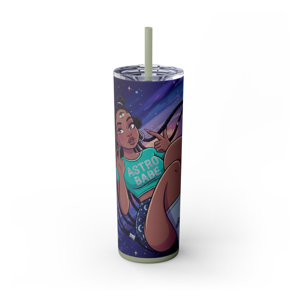 Astro Babe Skinny Tumbler — 20oz Cosmic Straw Cup