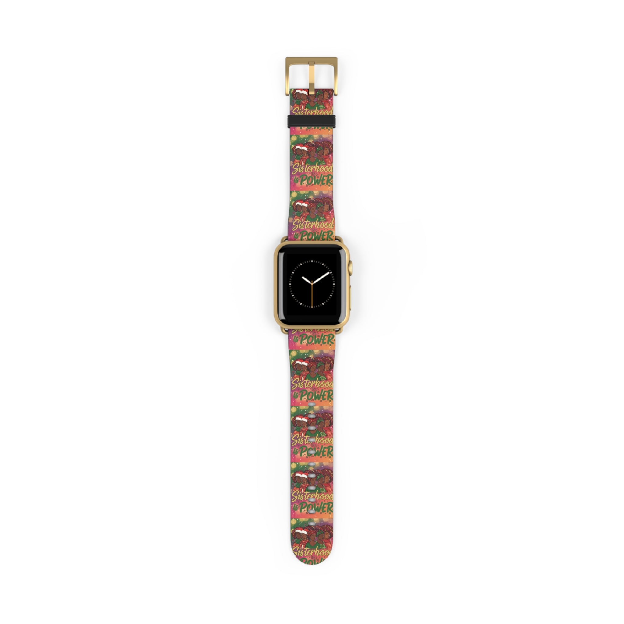 Sisterhood of Power Floral Watch Band — Bold Feminist Statement Band for Apple Watch🎁
