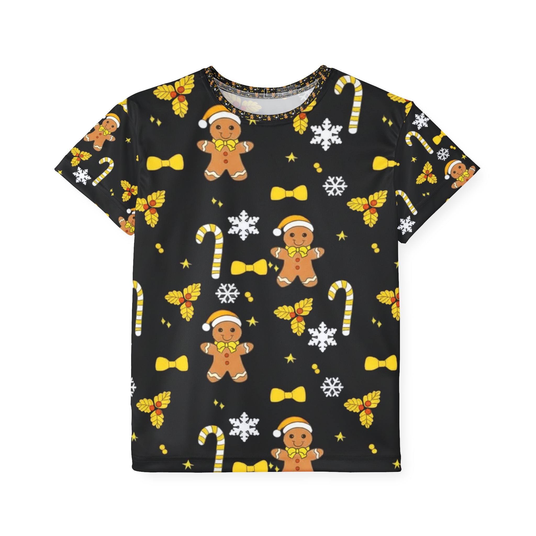 Kids Jersey — Festive Gingerbread & Candy Christmas All-Over Print