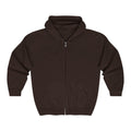 Illuminated Skull Zip Hoodie — All-Seeing Eye Graphic Back Printify