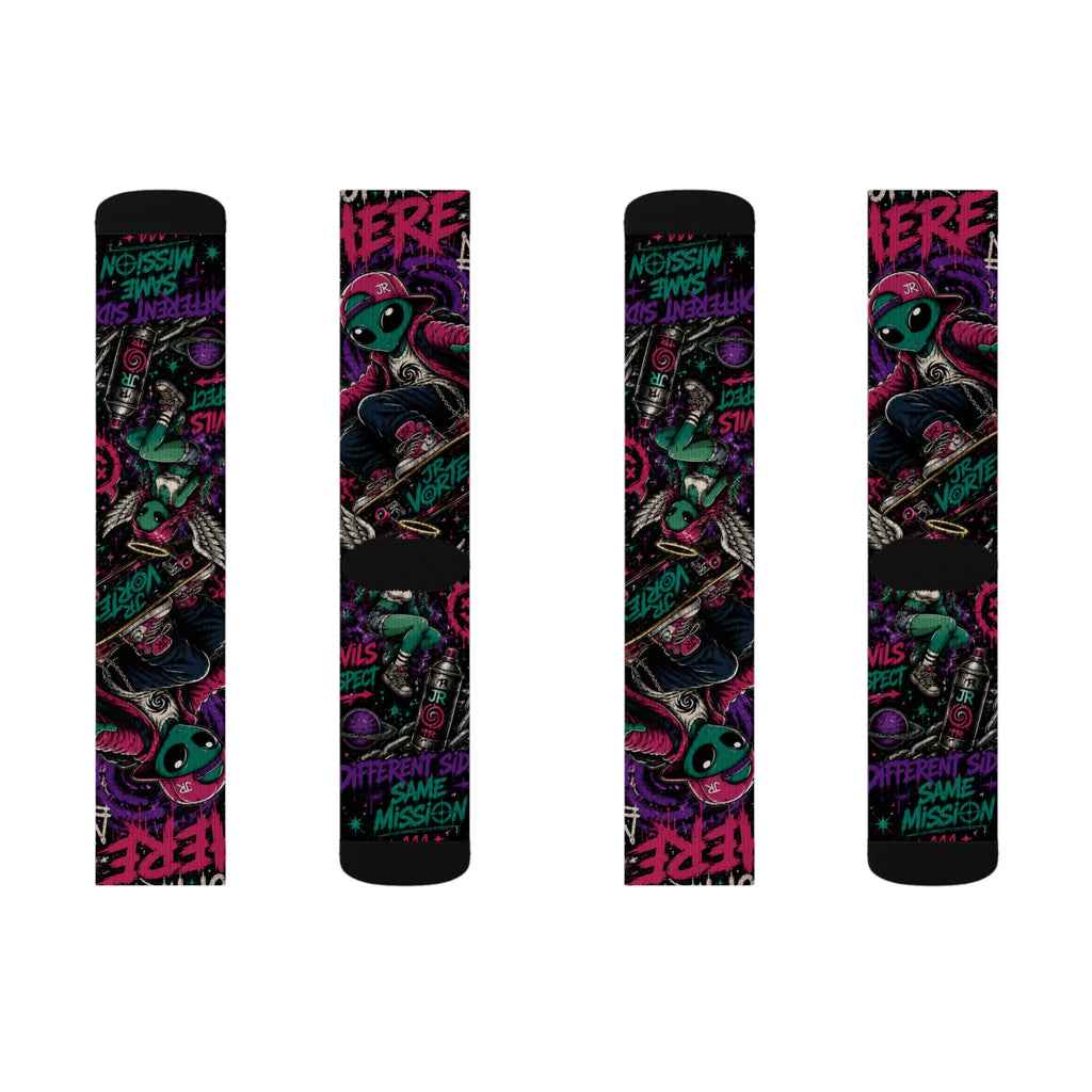 Not From Here — Graffiti Alien Socks