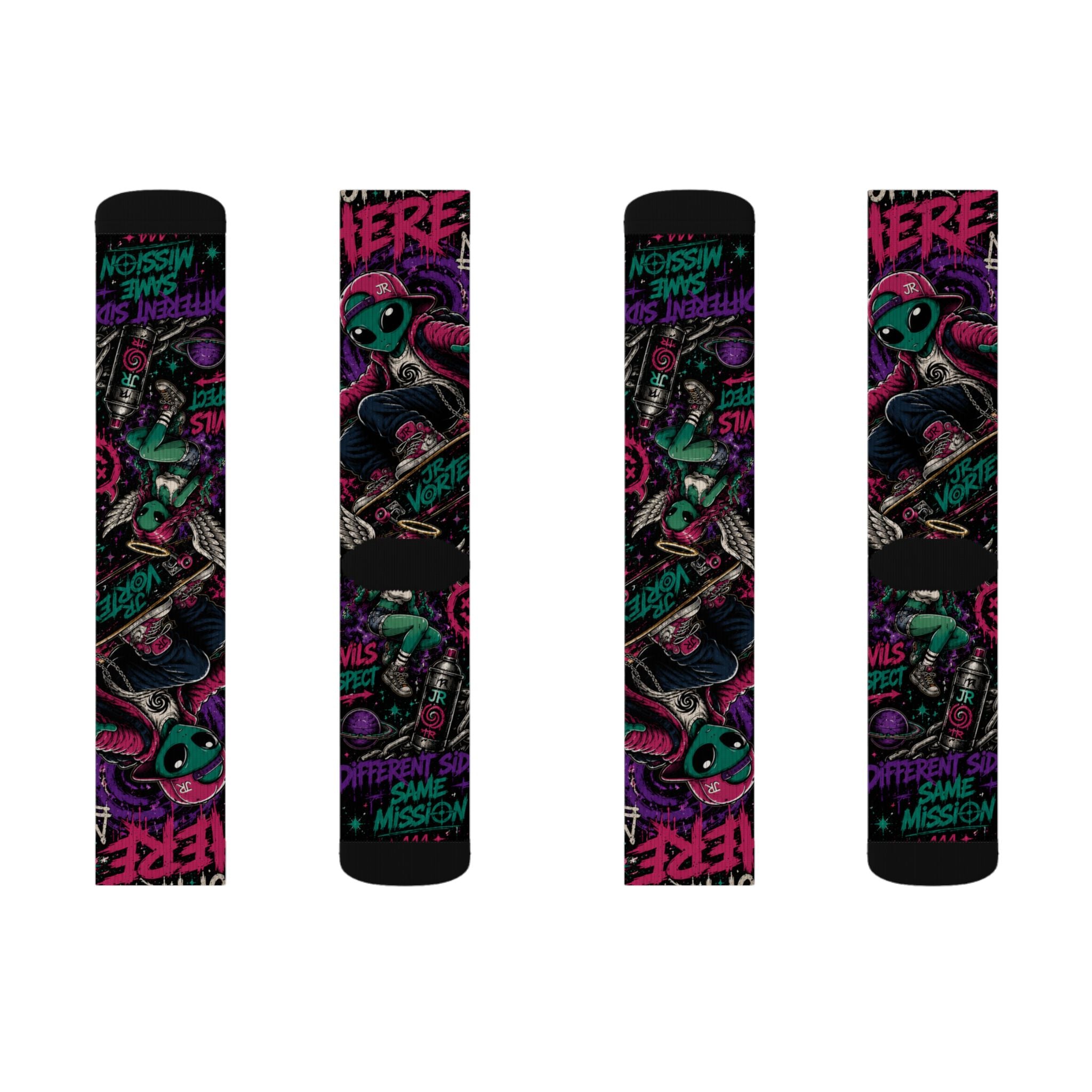 Not From Here — Graffiti Alien Socks