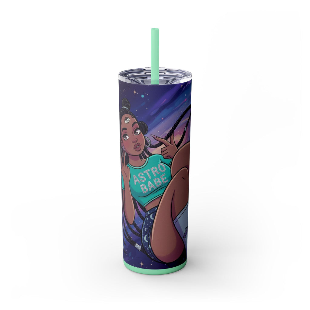 Astro Babe Skinny Tumbler — 20oz Cosmic Straw Cup