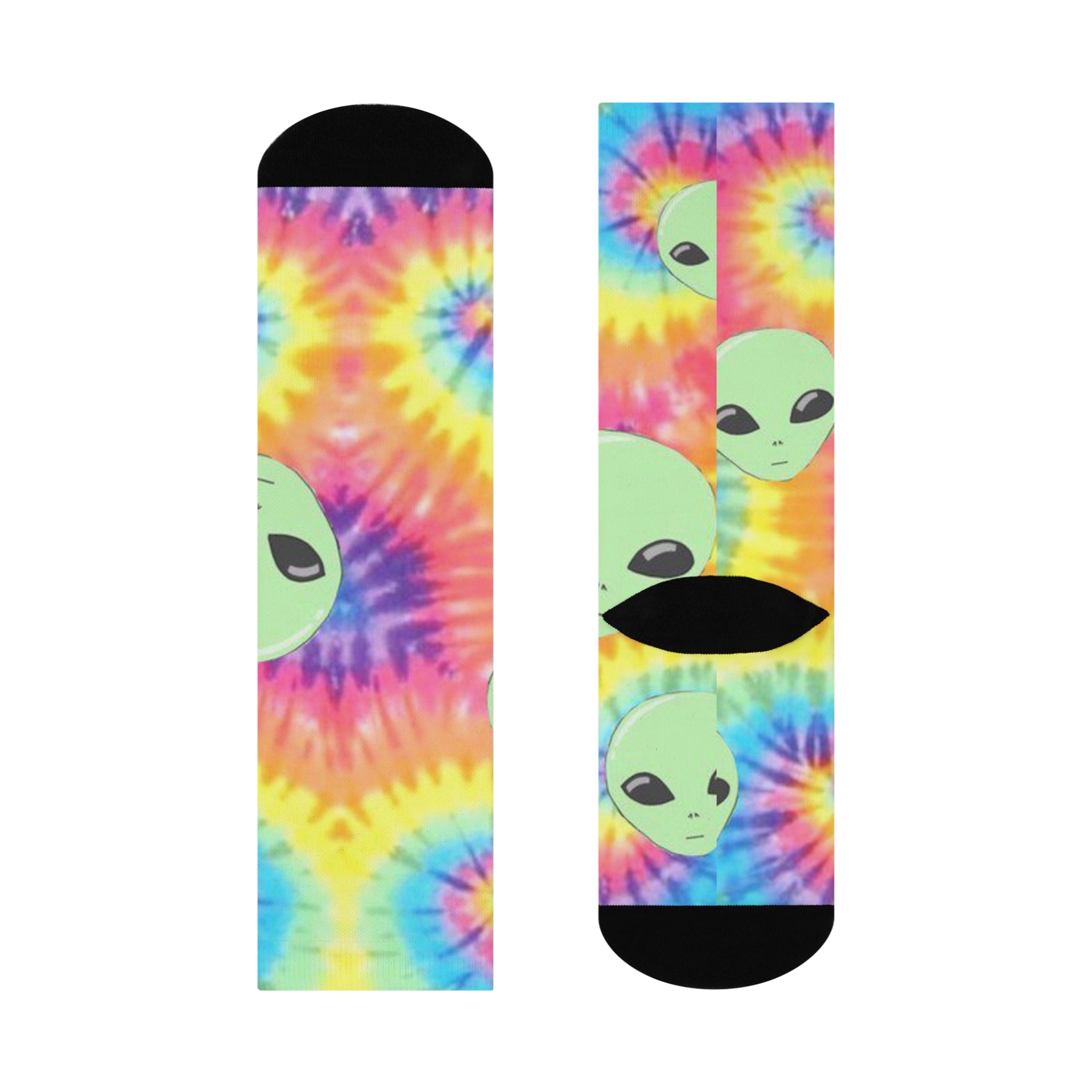 Tie-Dye Alien Crew Socks