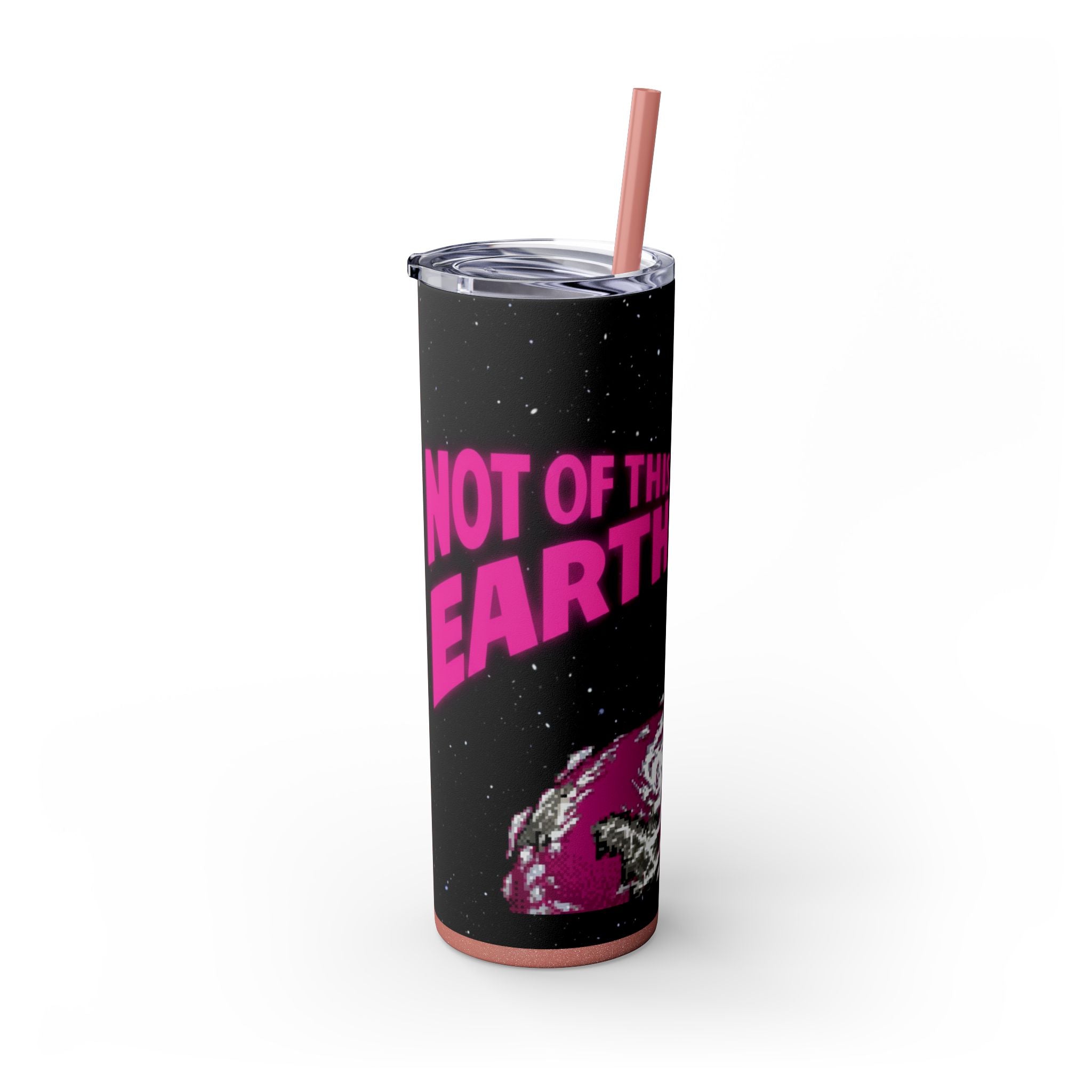 Skinny Tumbler — 'Not of This Earth' Retro Space 20oz Stainless Straw Cup