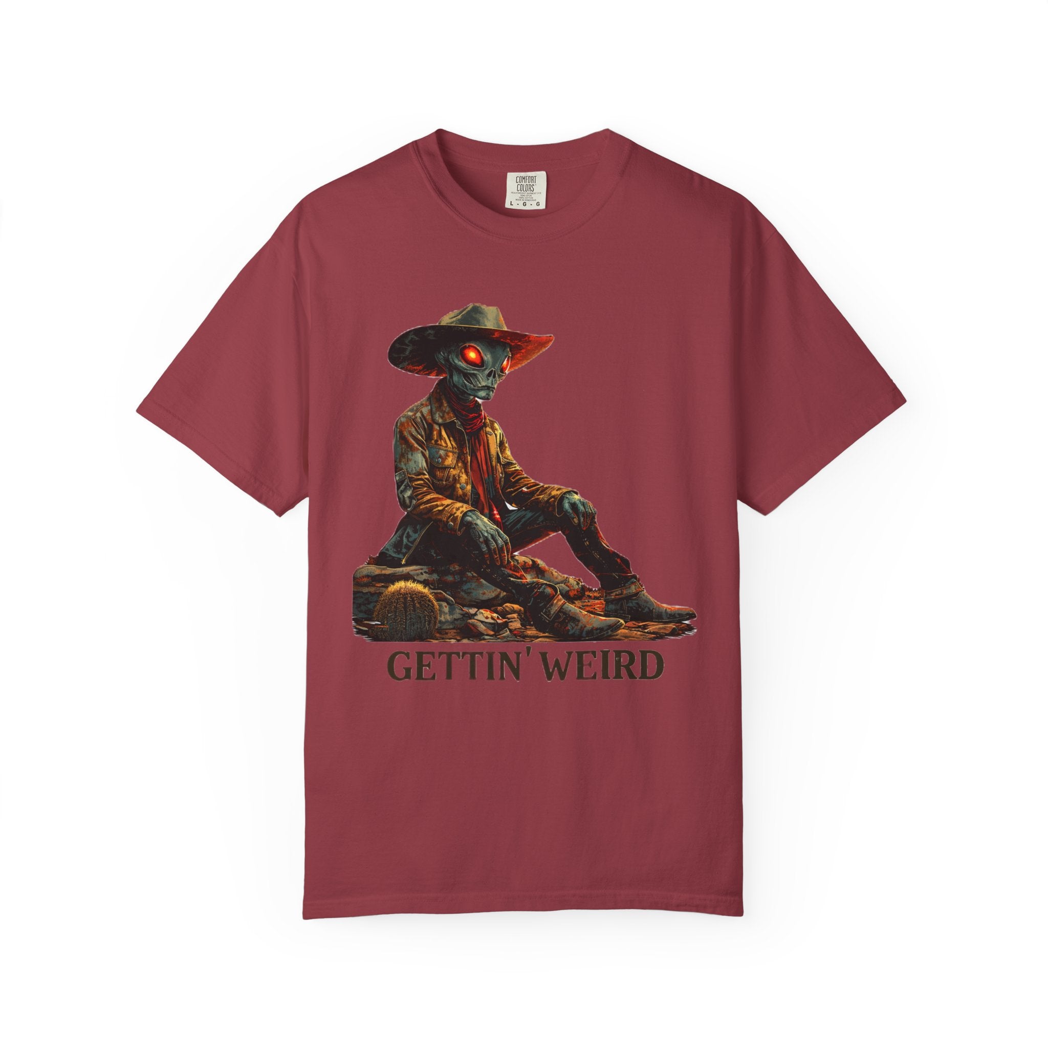 Gettin’ Weird Alien Cowboy Tee – Vintage Western Graphic Shirt
