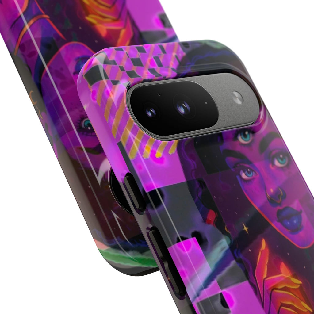 Third-Eye Goddess Phone Case — Neon Psychic Art iPhone Cover