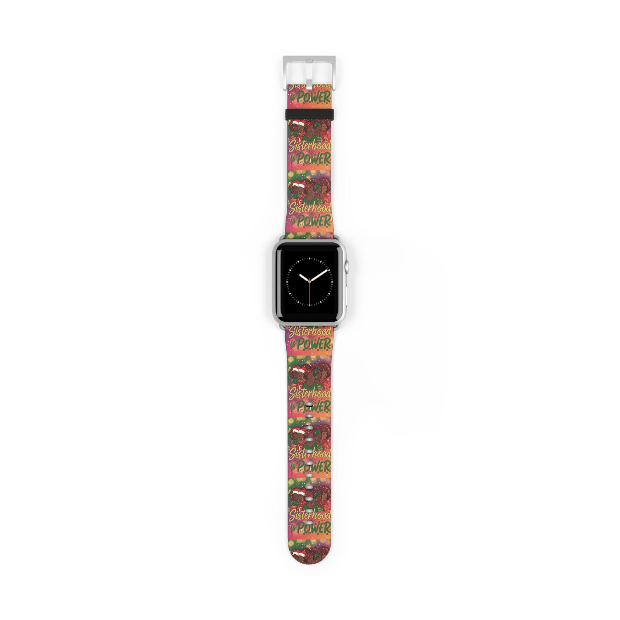 Sisterhood of Power Floral Watch Band — Bold Feminist Statement Band for Apple Watch🎁