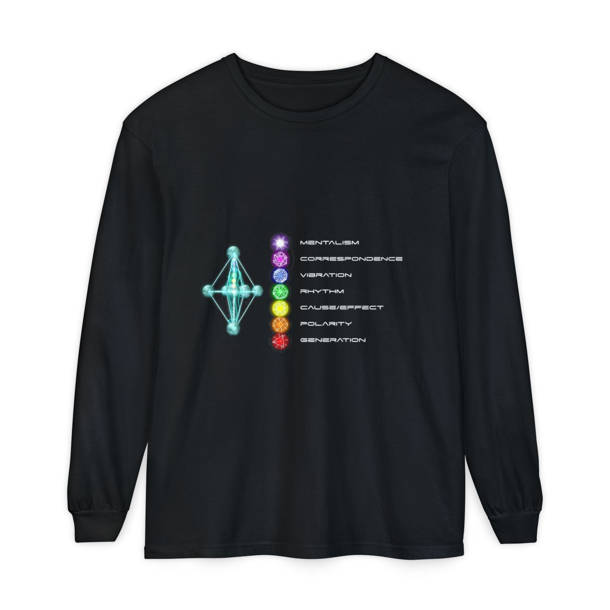 7 Hermetic Principles Long Sleeve | Ether Soulwear Collection Printify