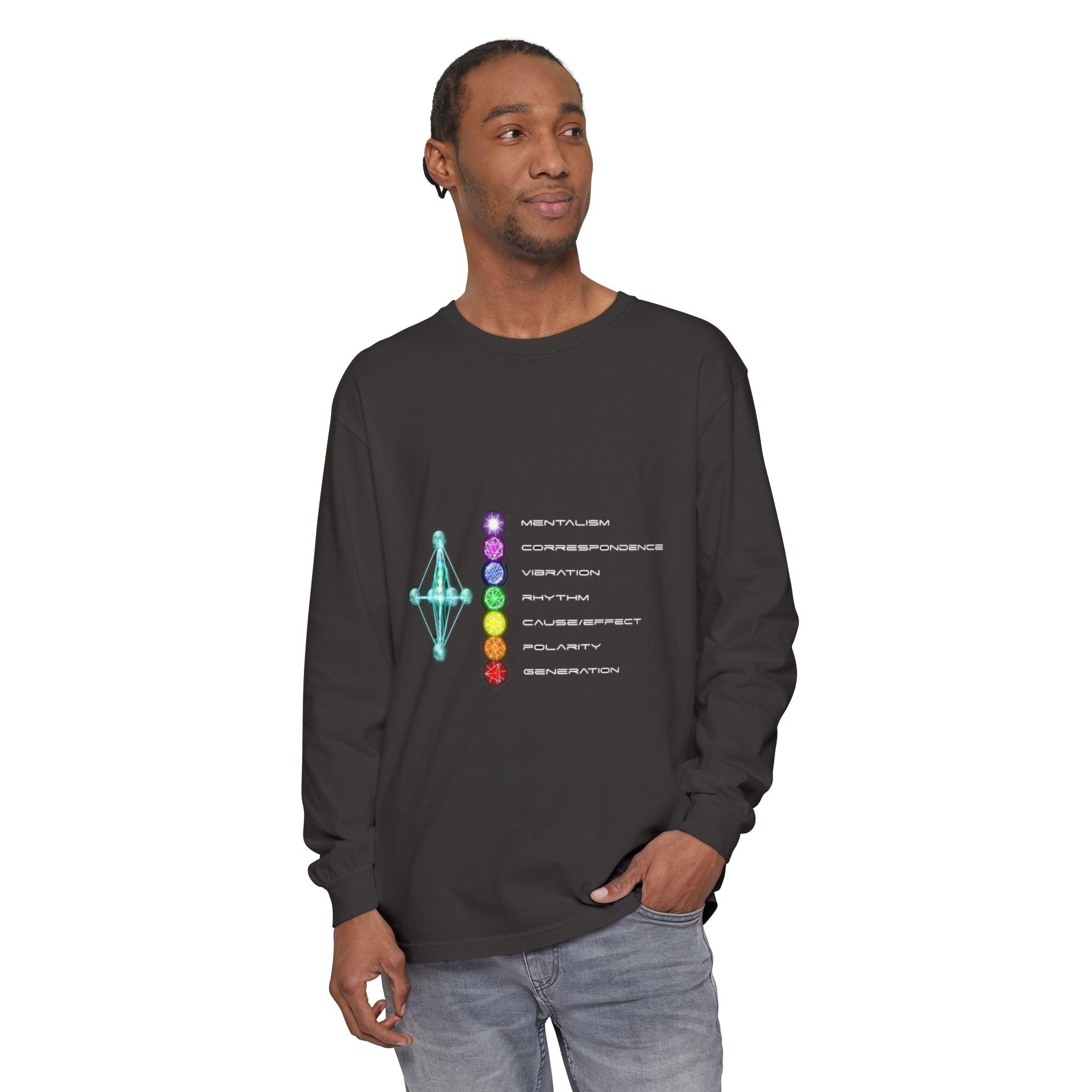 7 Hermetic Principles Long Sleeve | Ether Soulwear Collection Printify