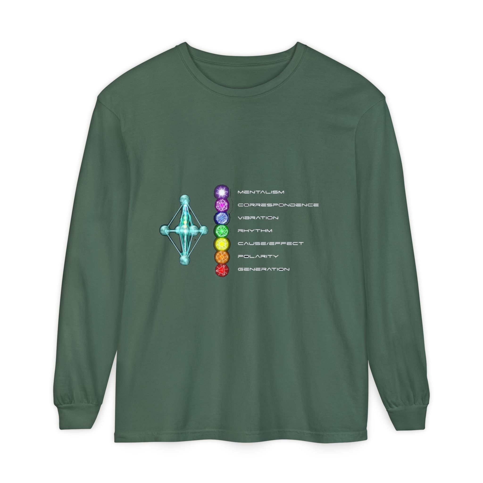 7 Hermetic Principles Long Sleeve | Ether Soulwear Collection Printify