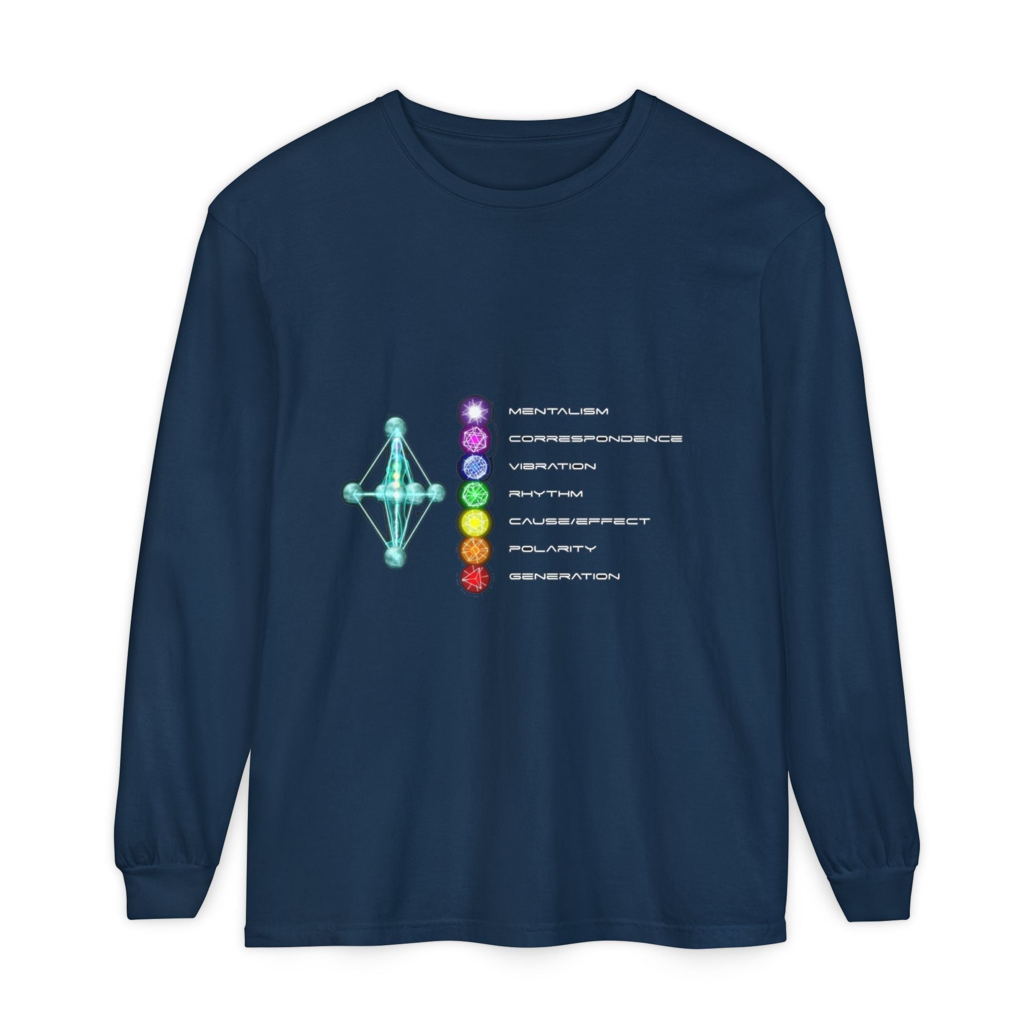 7 Hermetic Principles Long Sleeve | Ether Soulwear Collection Printify