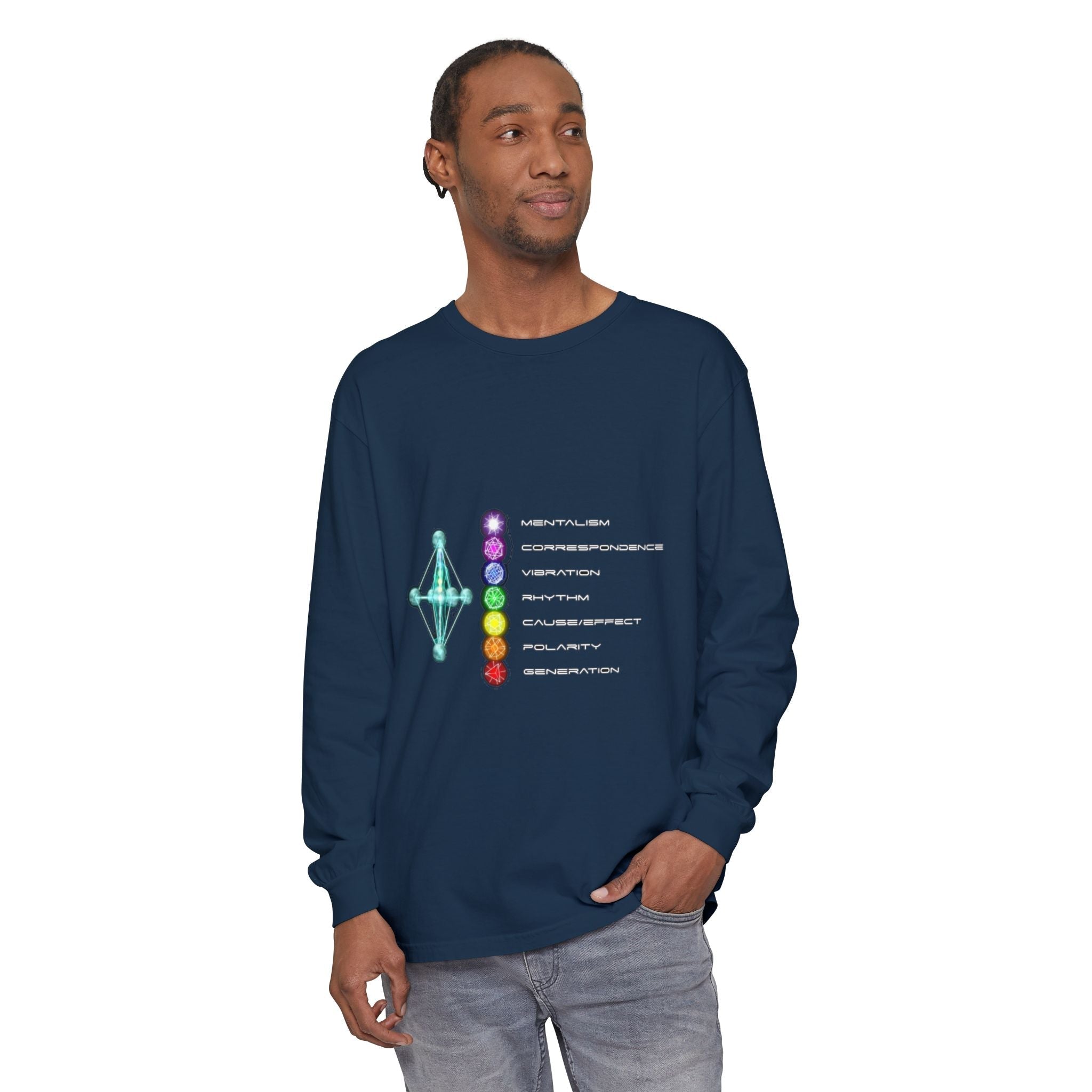 7 Hermetic Principles Long Sleeve | Ether Soulwear Collection Printify