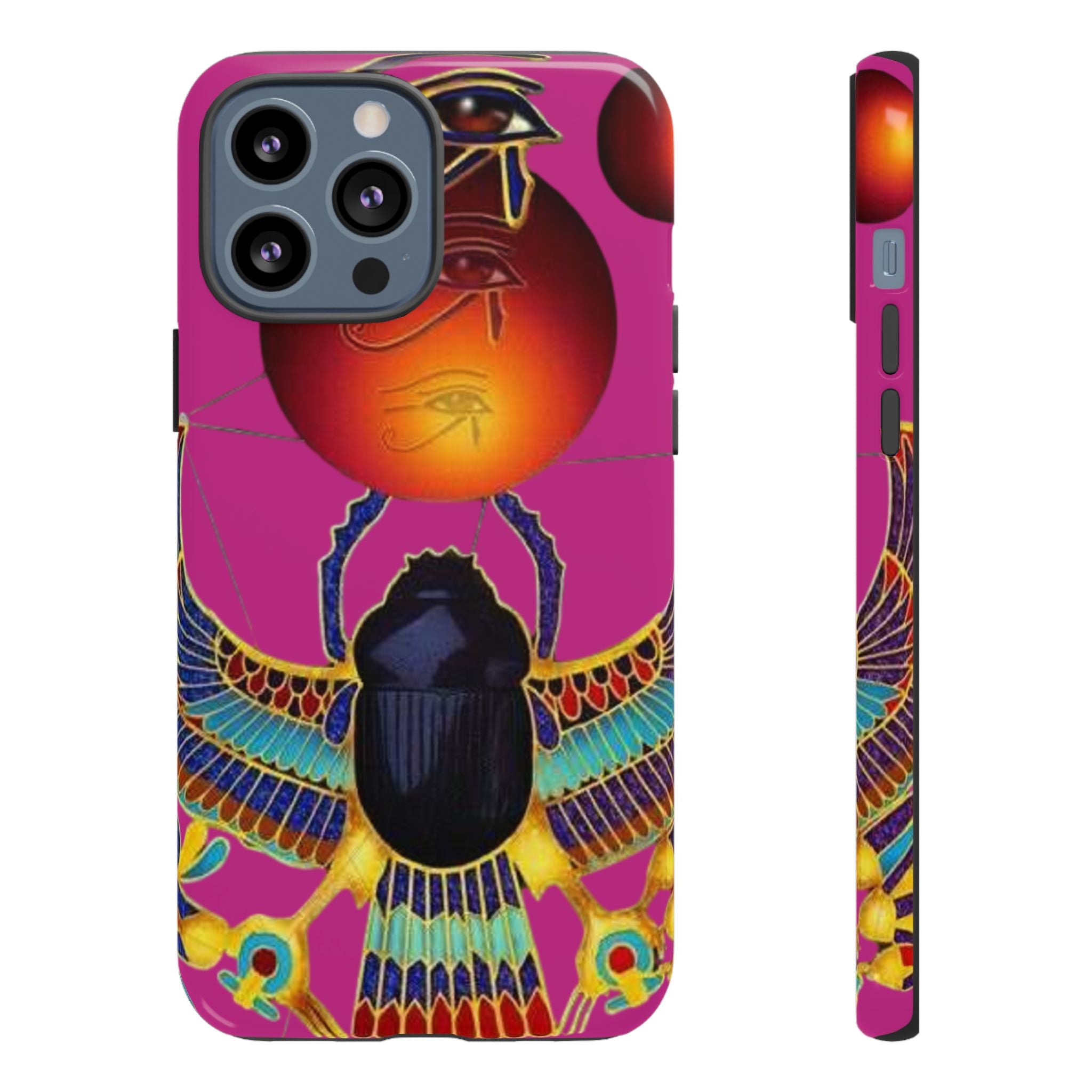 Vibrant Phone Case with Egyptian Inspired Design, Durable Phone Cover, Unique Gift for Her, Artful Accessory for Everyday Use