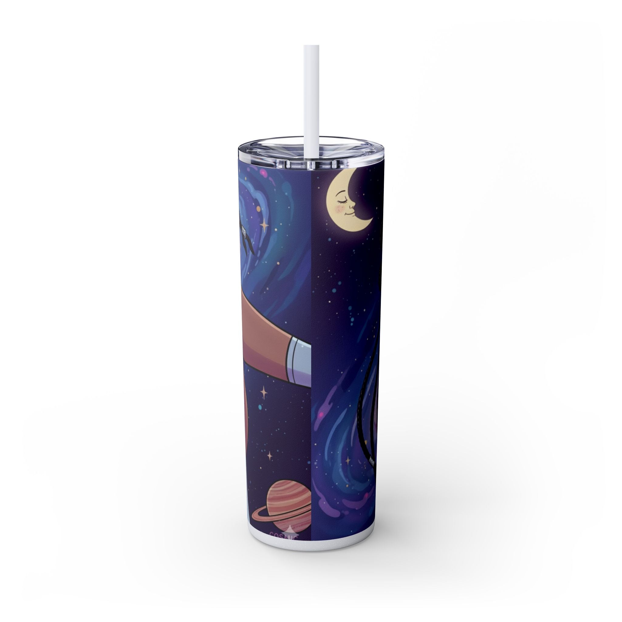 Astro Babe Skinny Tumbler — 20oz Cosmic Straw Cup