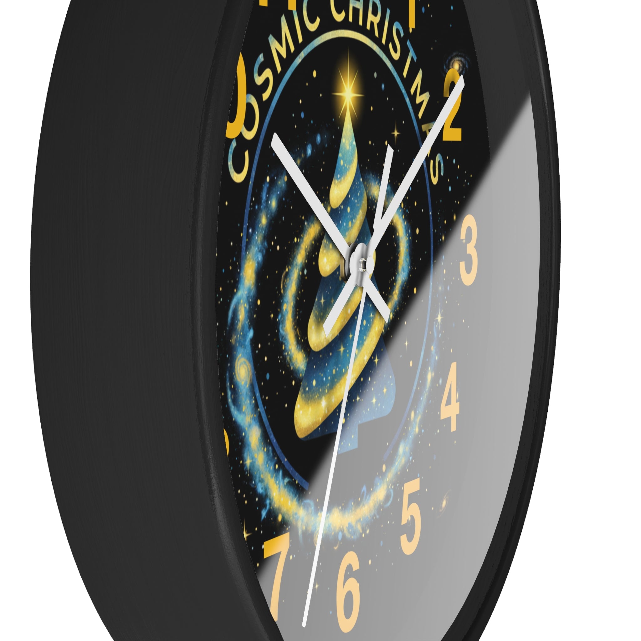Cosmic Christmas Wall Clock — Glowing Galaxy Tree Holiday Decor❄️