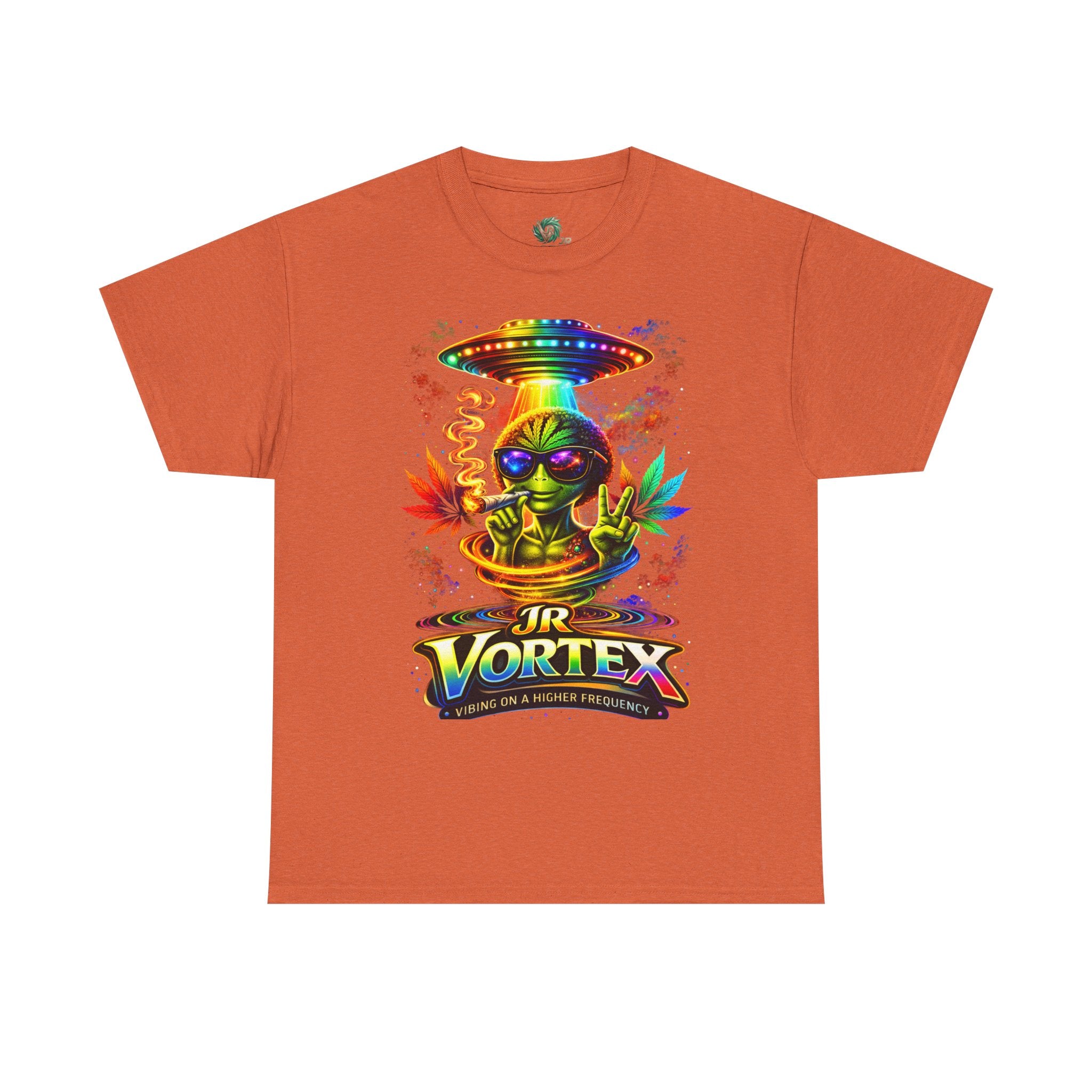 JR Vortex Alien UFO Tee – Psychedelic Cannabis Streetwear T-Shirt | Vibing on a Higher Frequency