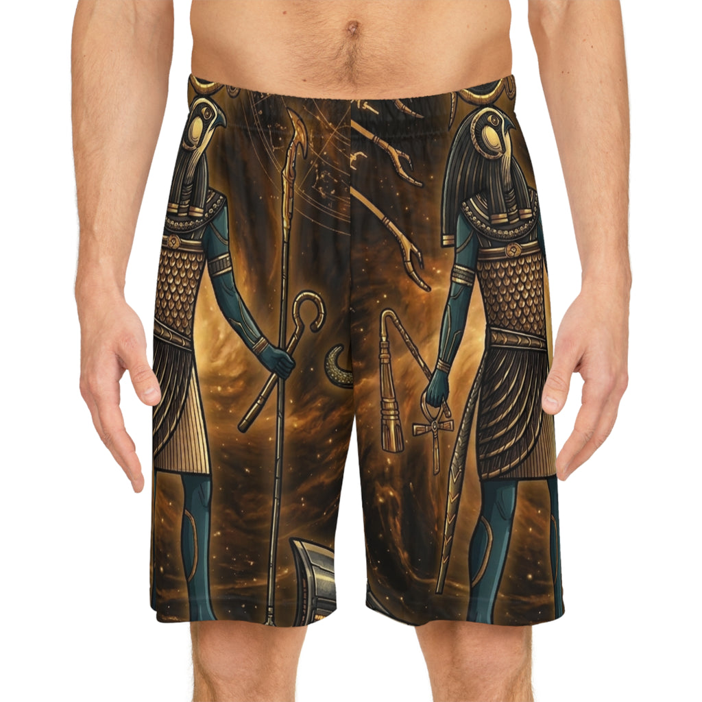 Thoth Frequency Basketball Shorts — AOP