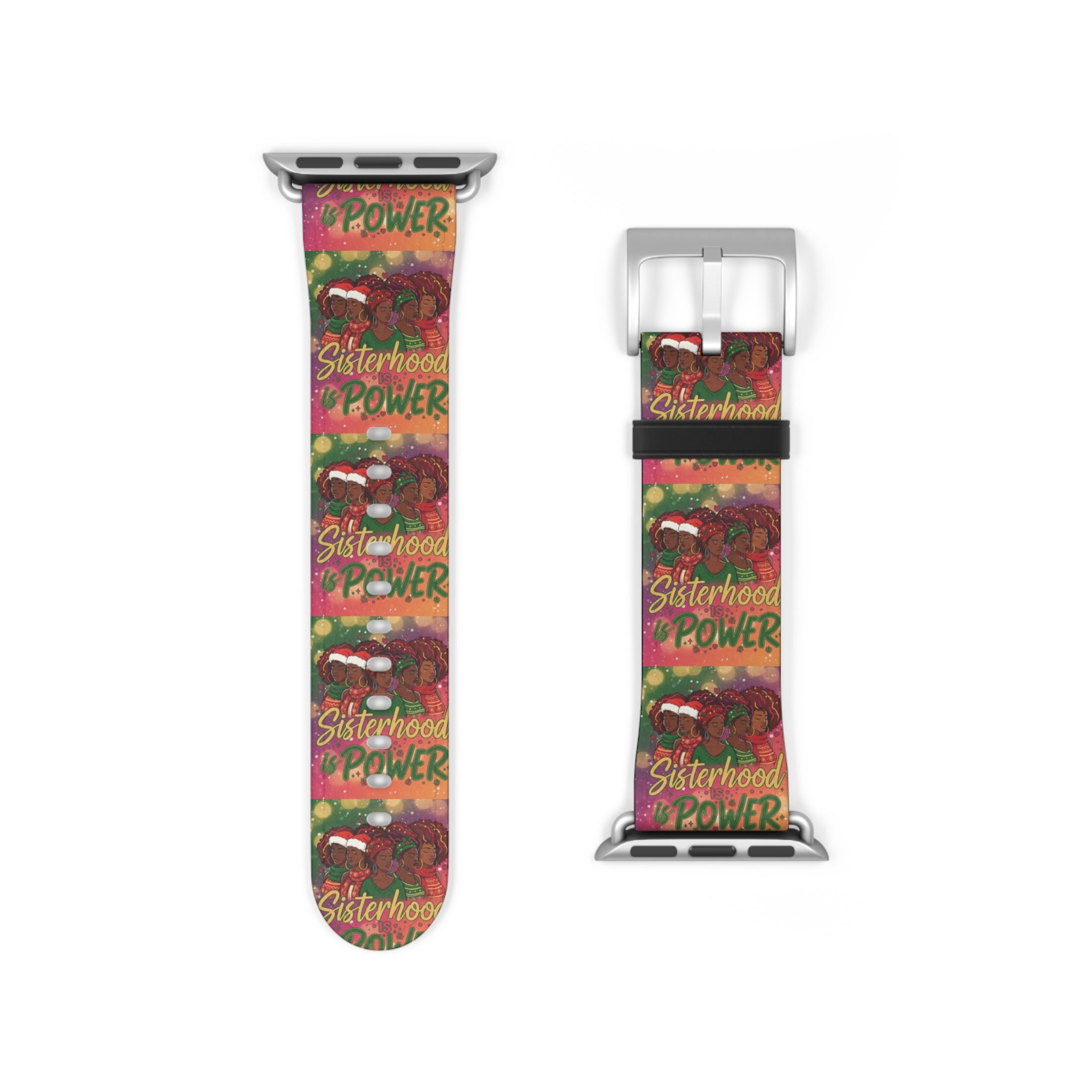 Sisterhood of Power Floral Watch Band — Bold Feminist Statement Band for Apple Watch🎁