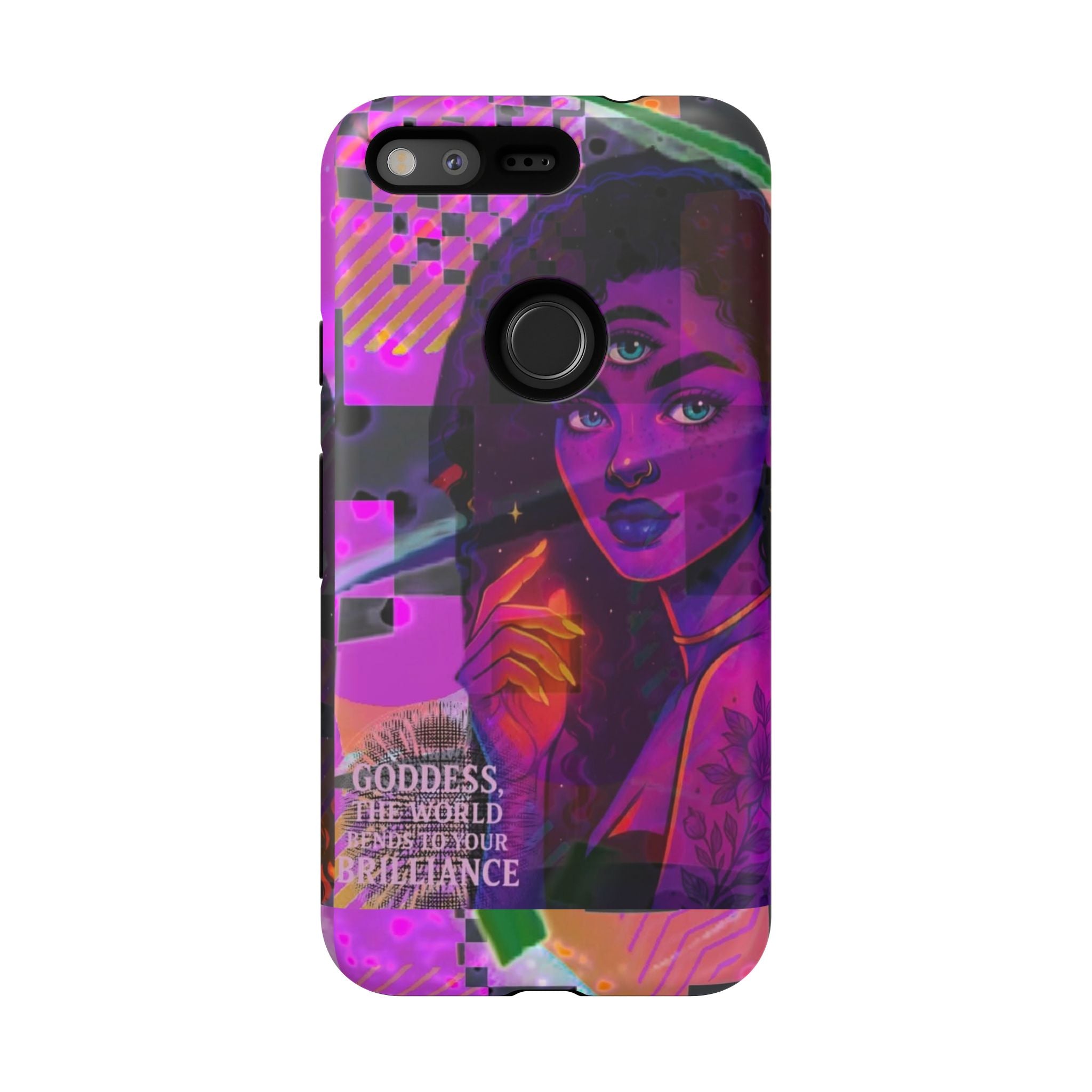 Third-Eye Goddess Phone Case — Neon Psychic Art iPhone Cover