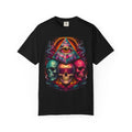 T-Shirt — Psychedelic All-Seeing Eye & Triple Skulls Graphic.       💀 i got make tags for for this Printify