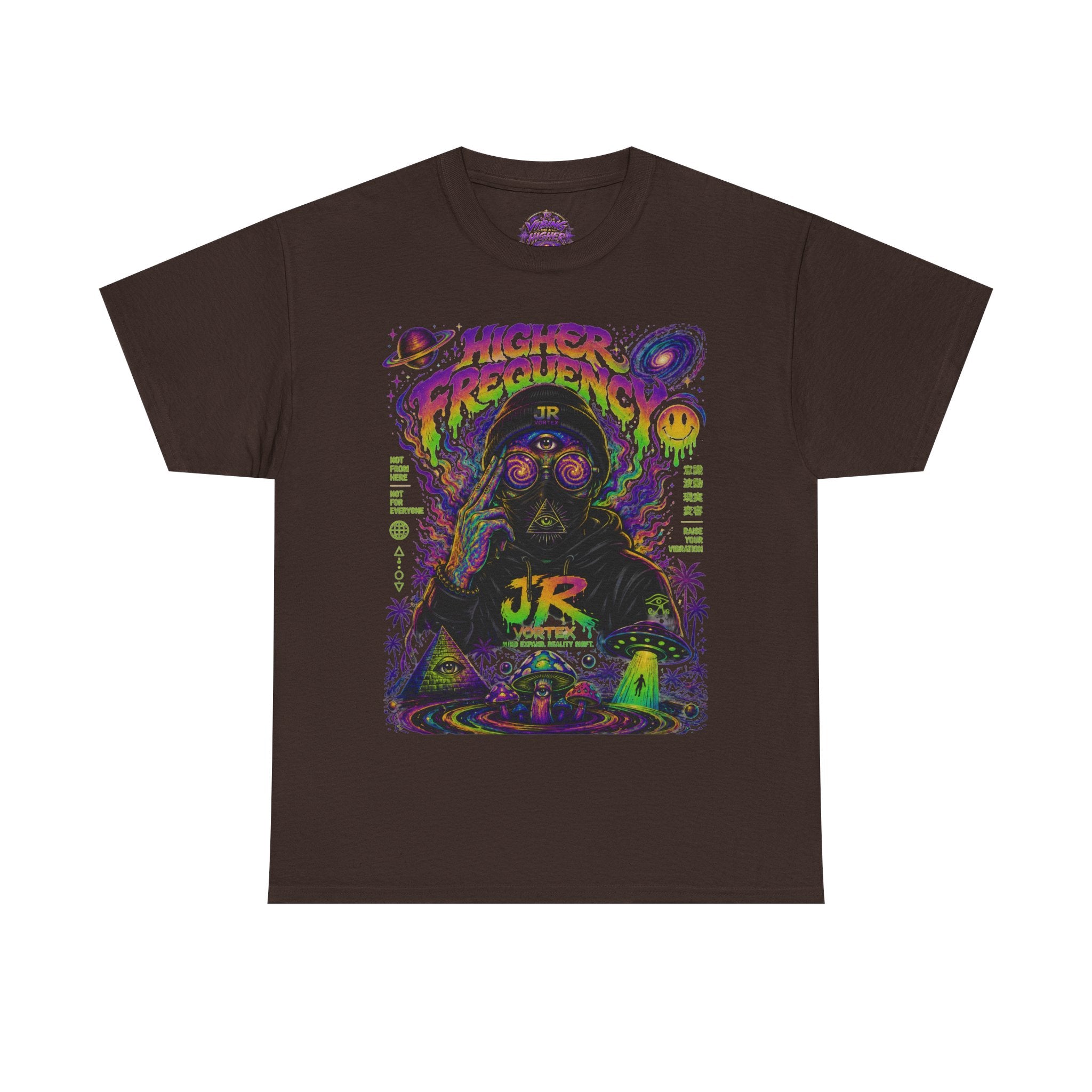 Psychedelic 'Higher Frequency' Graphic Tee