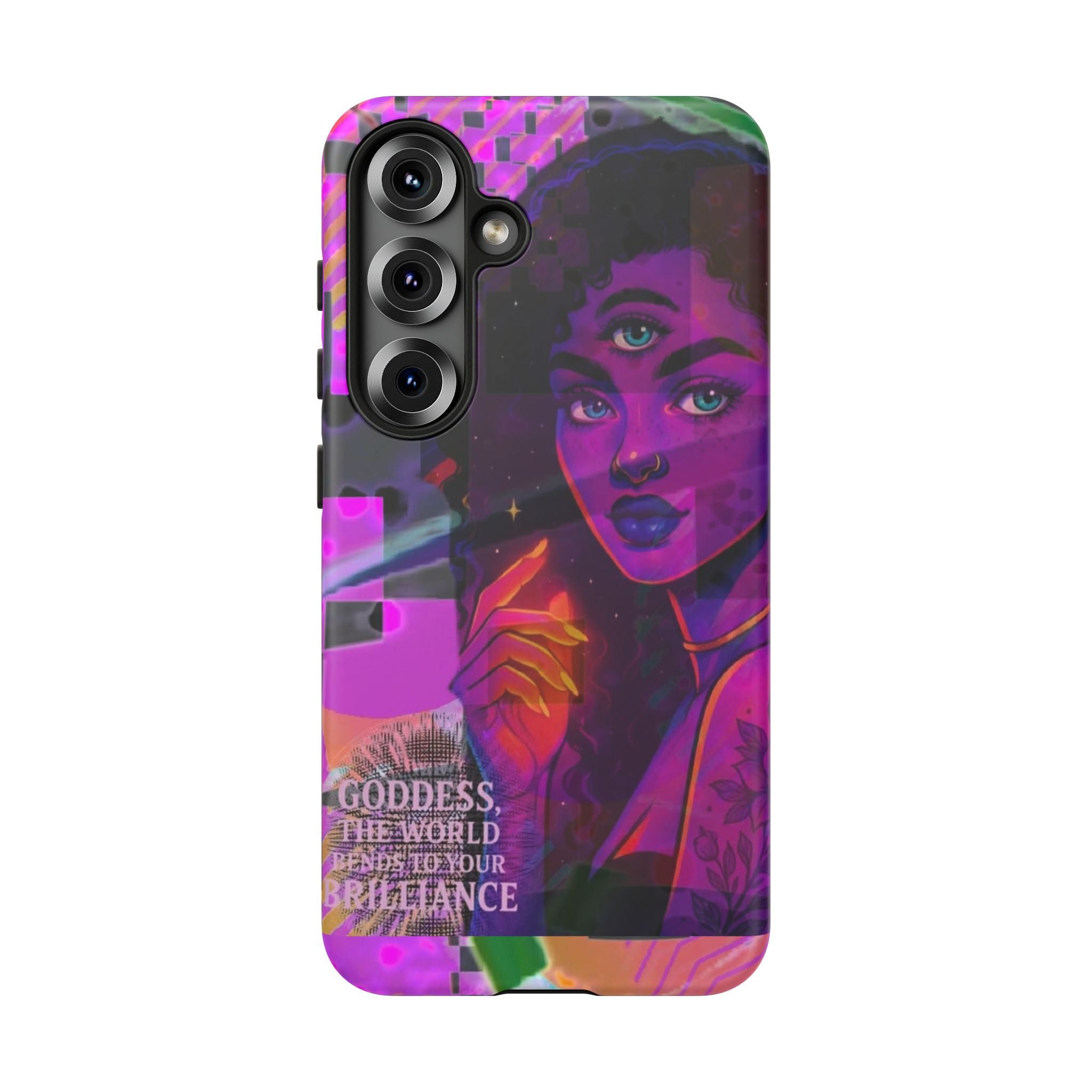 Third-Eye Goddess Phone Case — Neon Psychic Art iPhone Cover