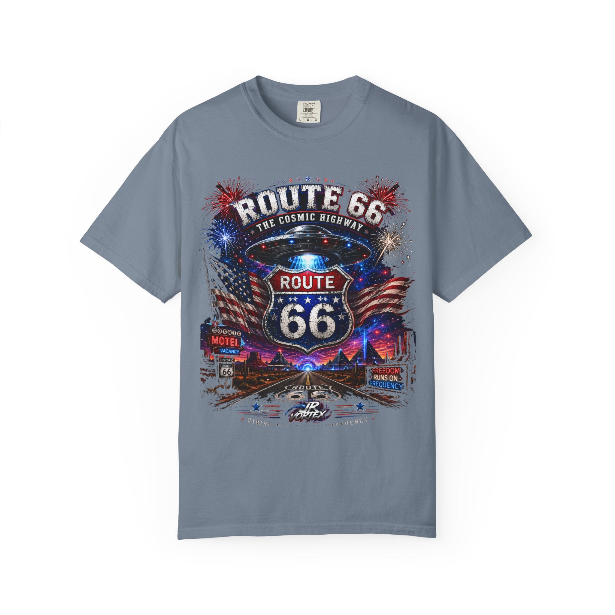 Route 66 Vintage Graphic T-Shirt — The Cosmic Highway Road Trip Tee