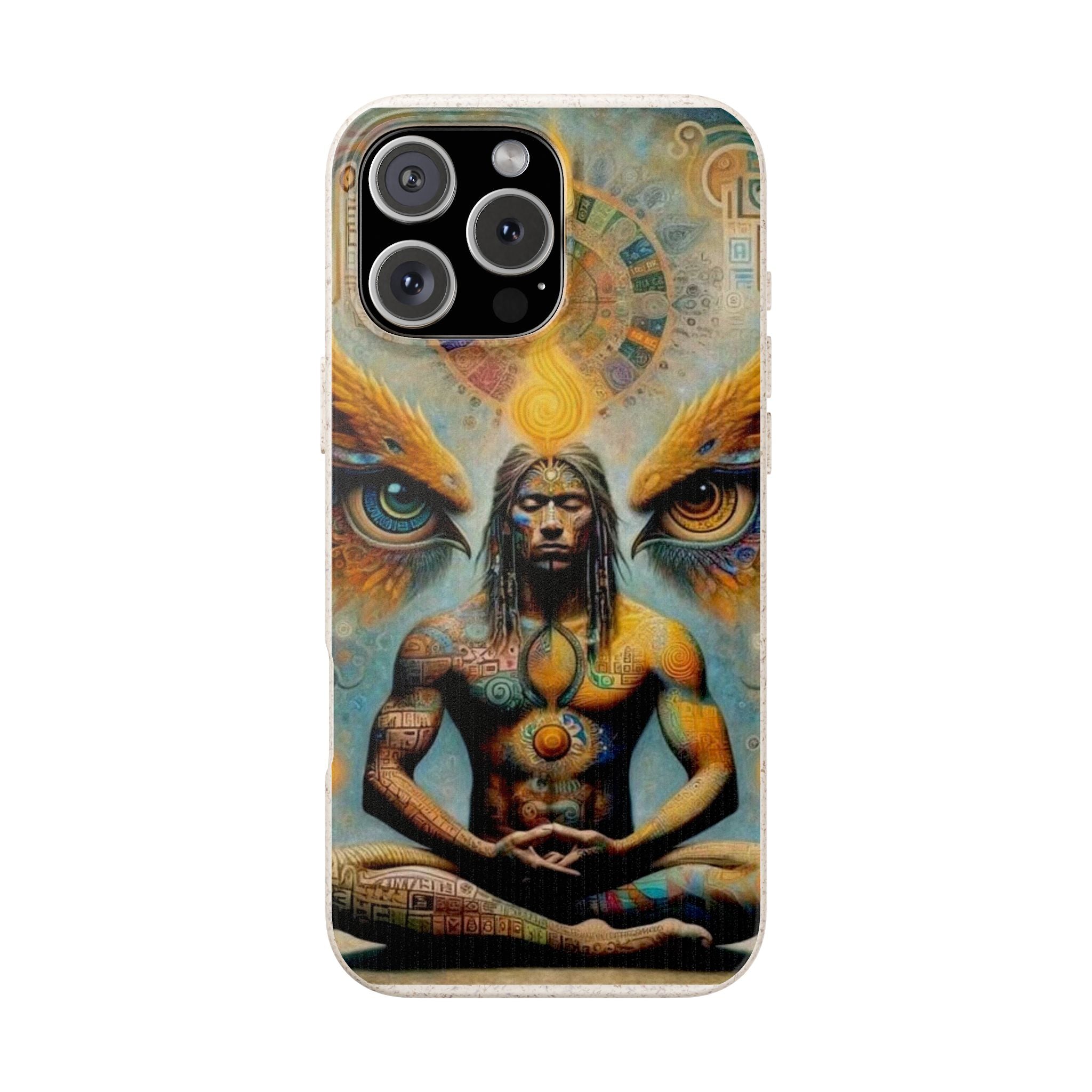 Eco-Friendly Biodegradable Phone Case with Spiritual Design