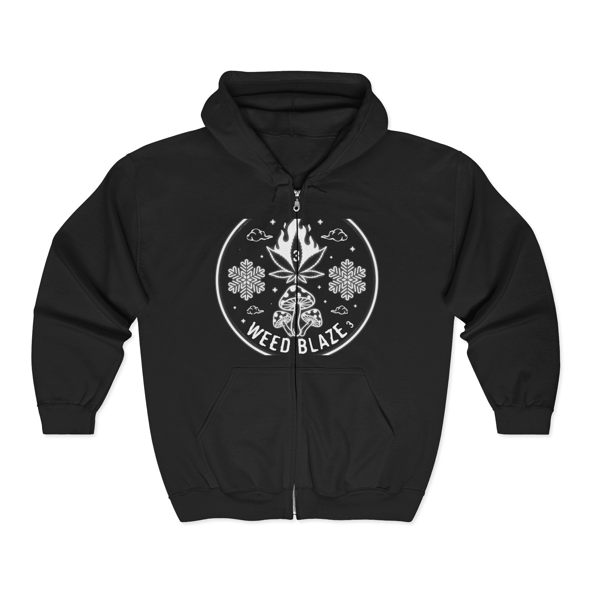 Just Blaze Zip Hoodie — Artist Name Graphic Full‑Zip Sweatshirt