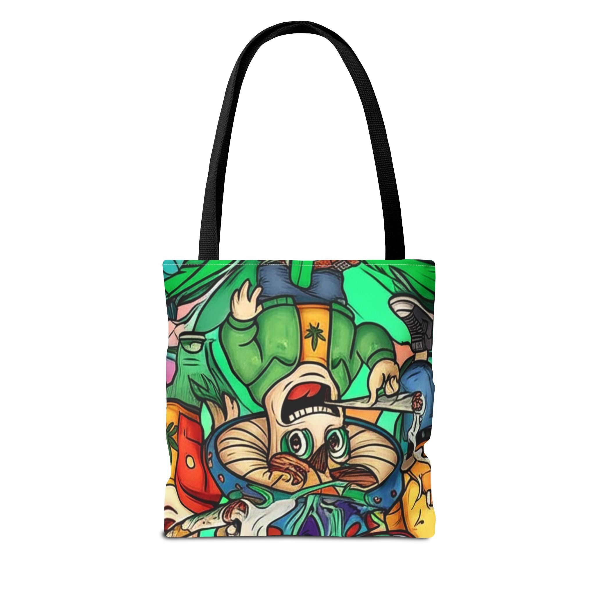 Colorful Cartoon Tote Bag - Quirky Design for Everyday Use, Eco-Friendly Shopping Bag, Perfect Gift for Art Lovers & Festivals Printify