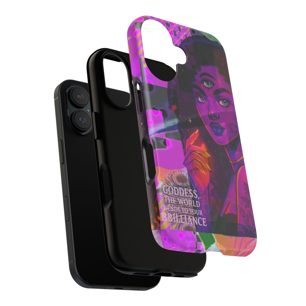 Third-Eye Goddess Phone Case — Neon Psychic Art iPhone Cover