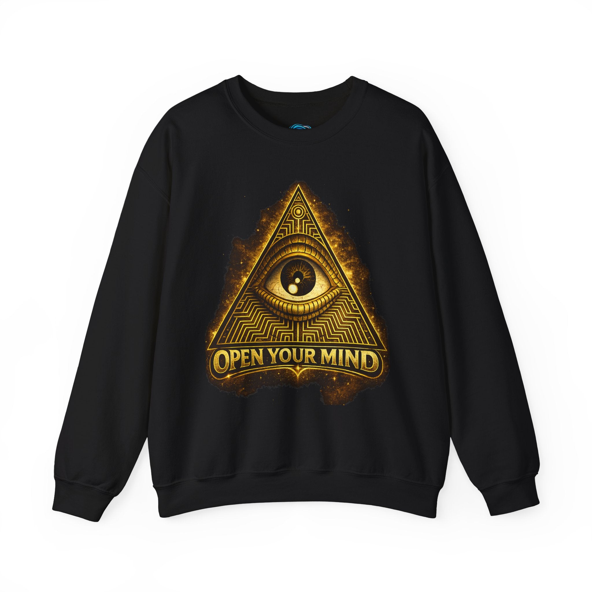Open Your Mind All-Seeing Eye Pyramid Sweatshirt Printify