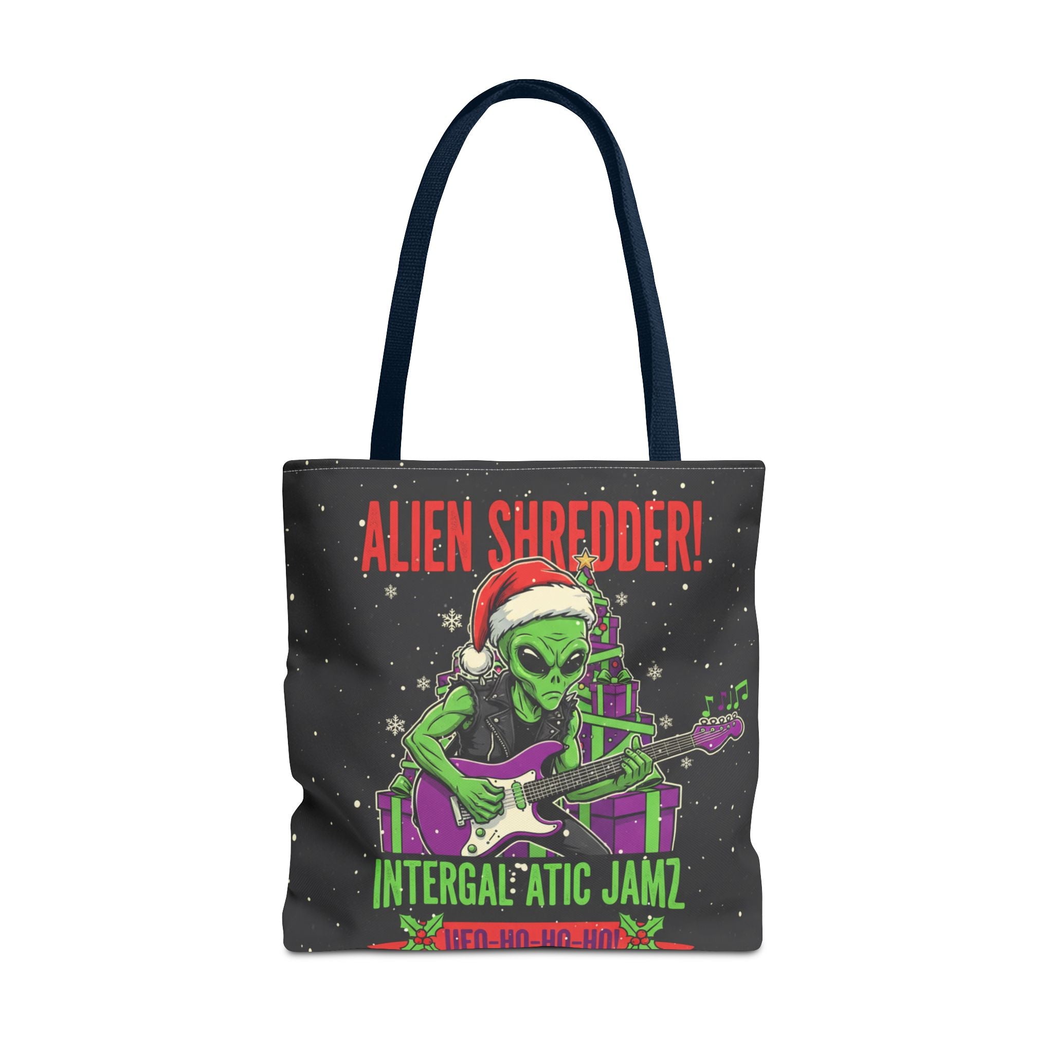 Alien Shredder Tote Bag — Intergalactic Jamz Christmas Guitar Gift