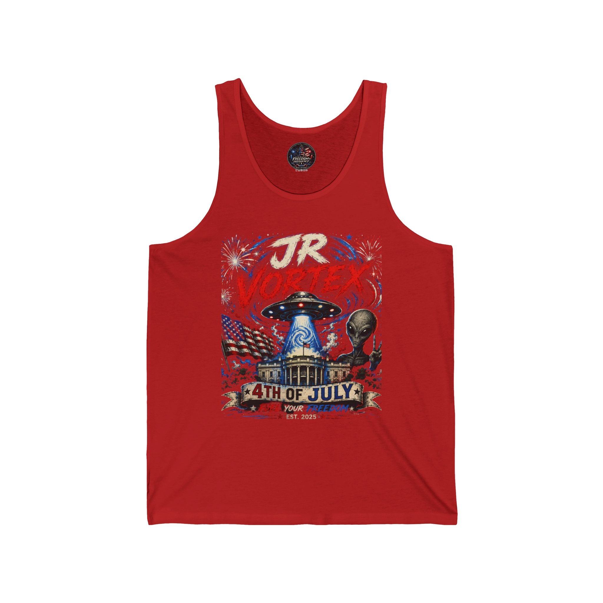 Vortex 4th of July Tank Top – Patriotic Fireworks Graphic Tank