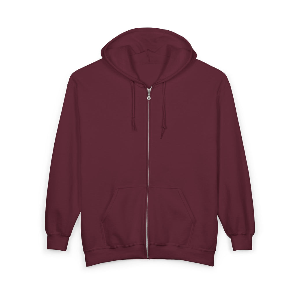 Illuminated Skull Zip Hoodie — All-Seeing Eye Graphic Back Printify