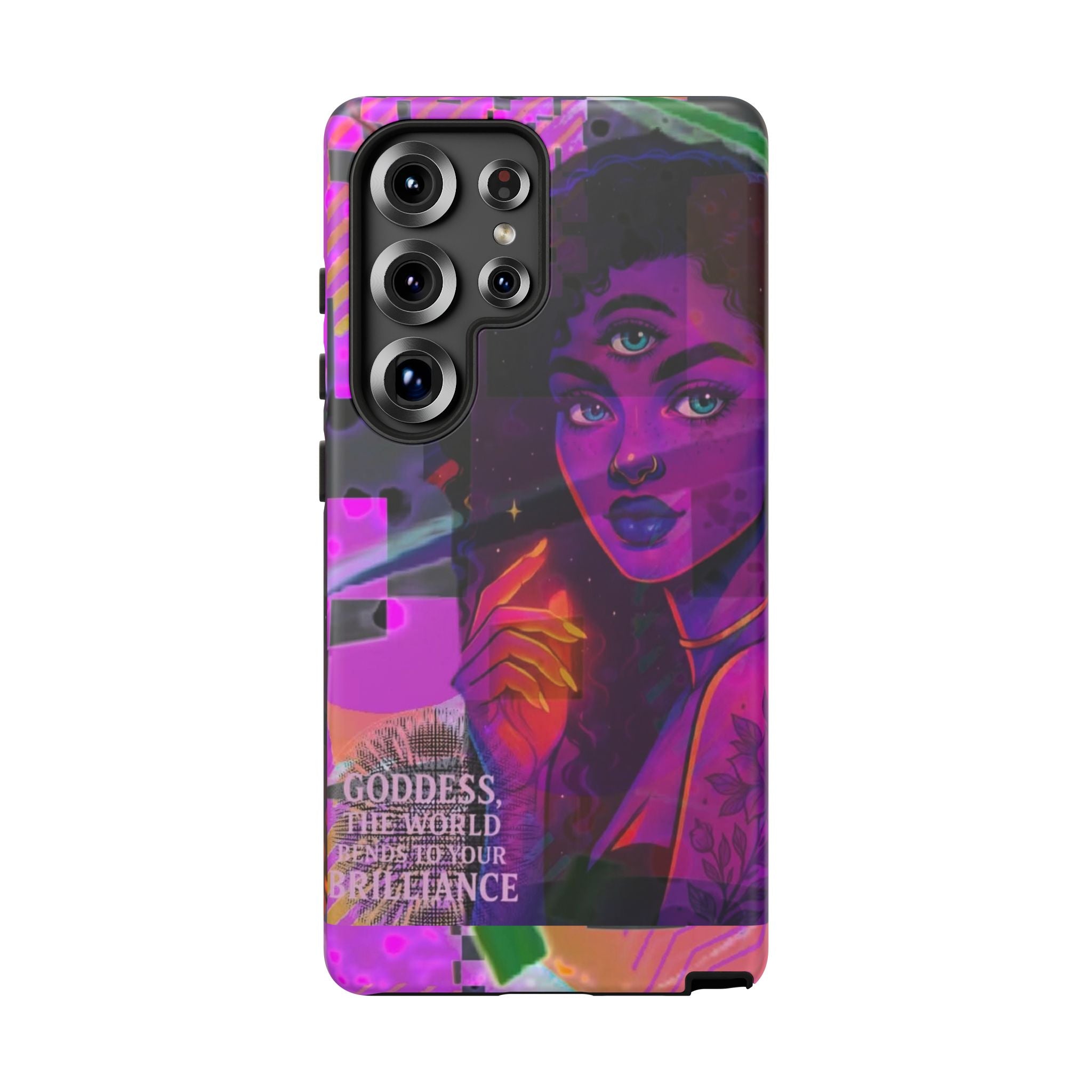 Third-Eye Goddess Phone Case — Neon Psychic Art iPhone Cover