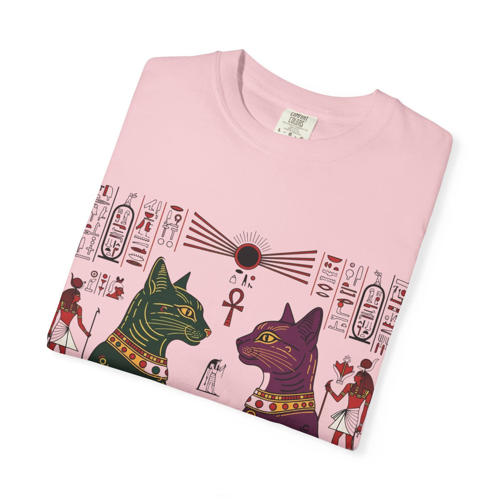 Egyptian Cat Graphic Tee, Vintage Style Shirt, Unisex T-shirt, Cat Lover Gift, Unique Retro Apparel