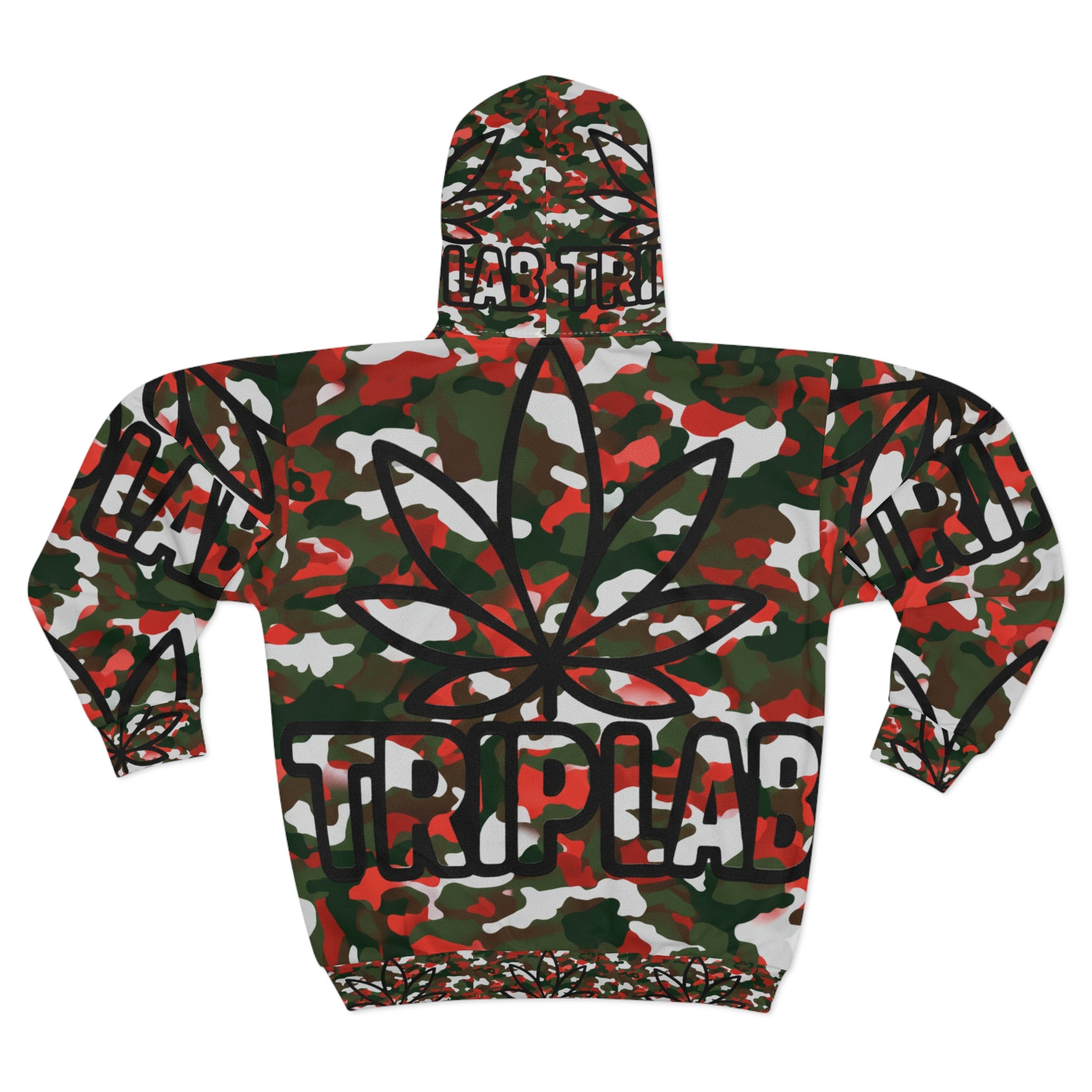 Camouflage 'Trip Plant' Zip Hoodie — All-Over Print Cannabis Leaf Jacket