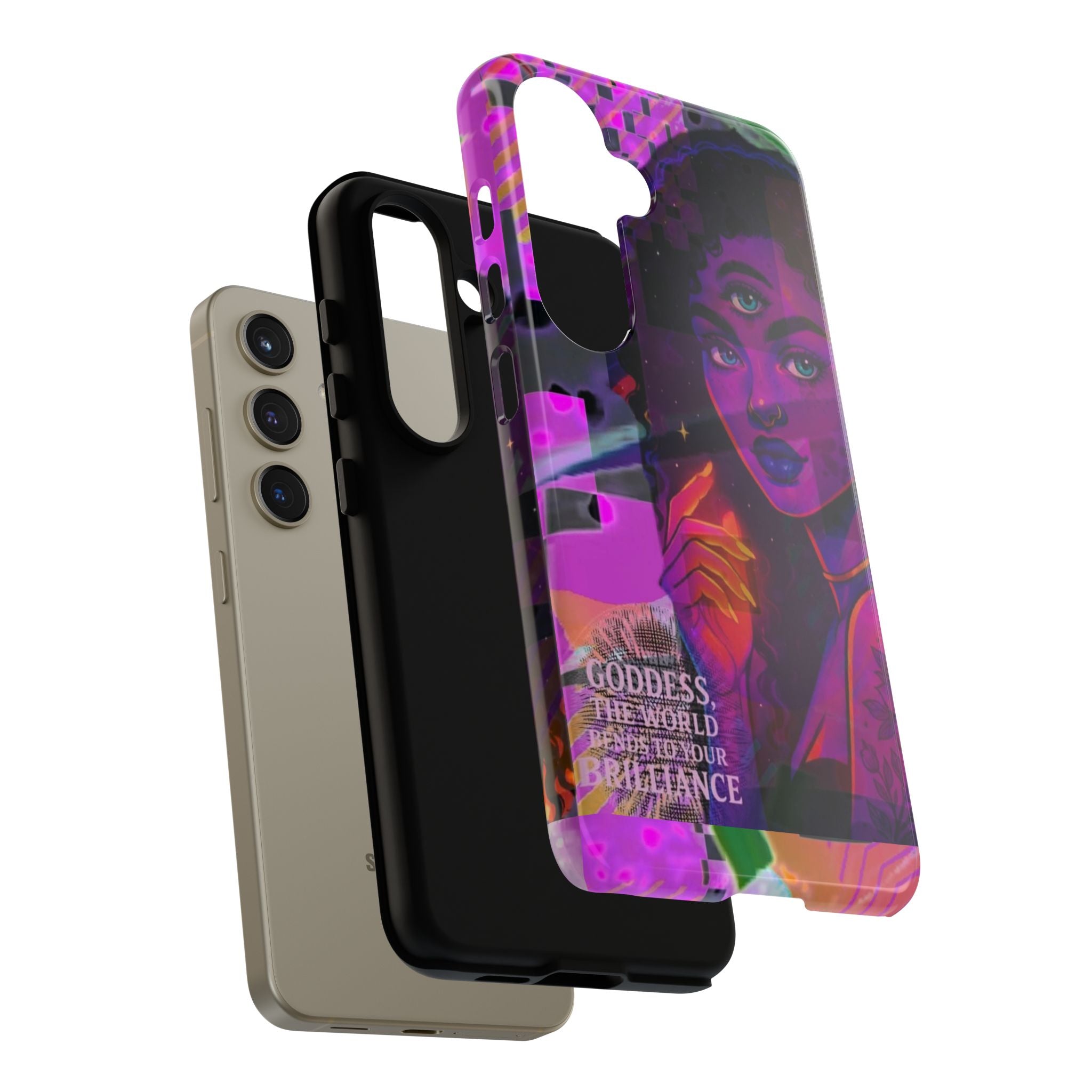Third-Eye Goddess Phone Case — Neon Psychic Art iPhone Cover