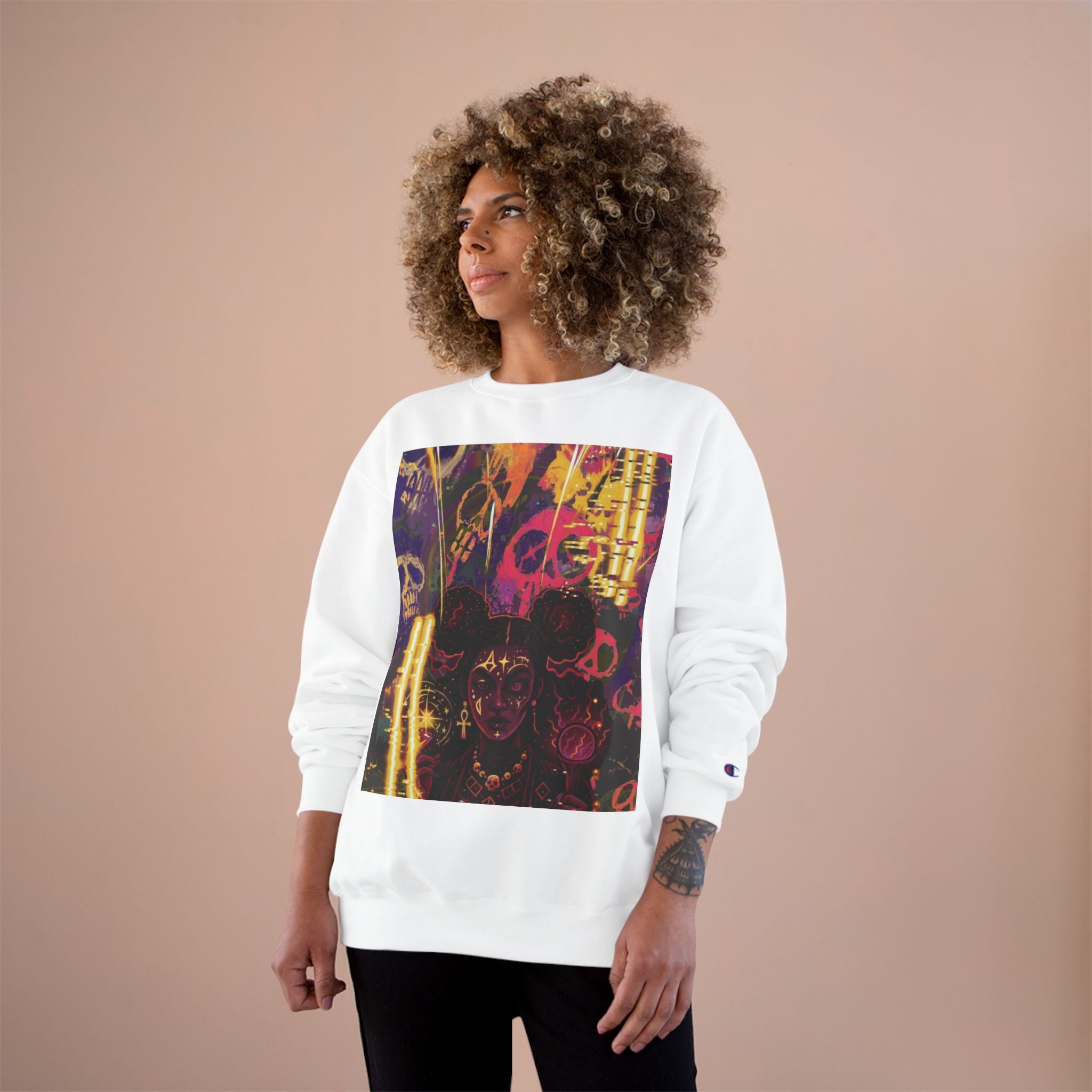 Celestial Flow Champion Sweatshirt — Stellar Moon & Star Pullover