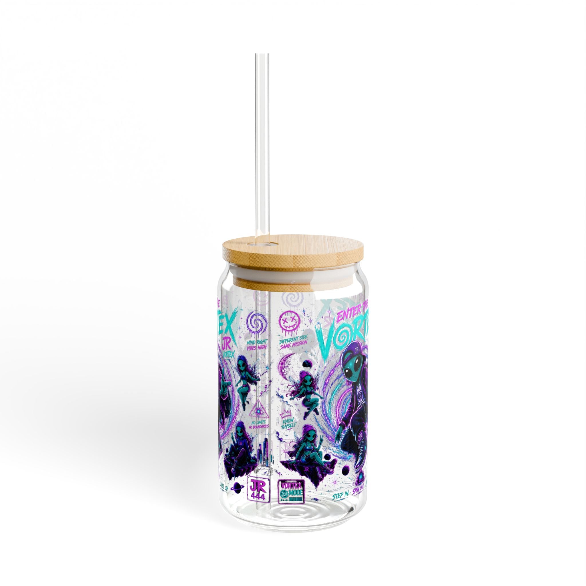 Sipper Glass — 'Enter the Vortex' 16oz Bamboo Lid Tumbler