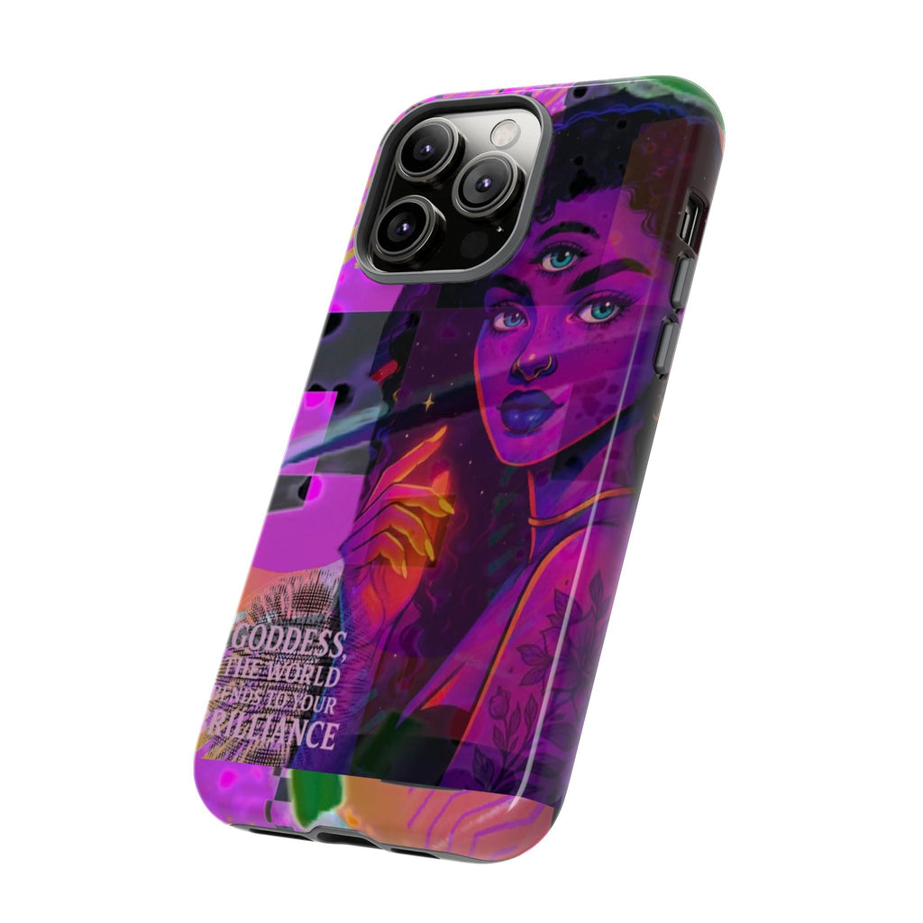 Third-Eye Goddess Phone Case — Neon Psychic Art iPhone Cover