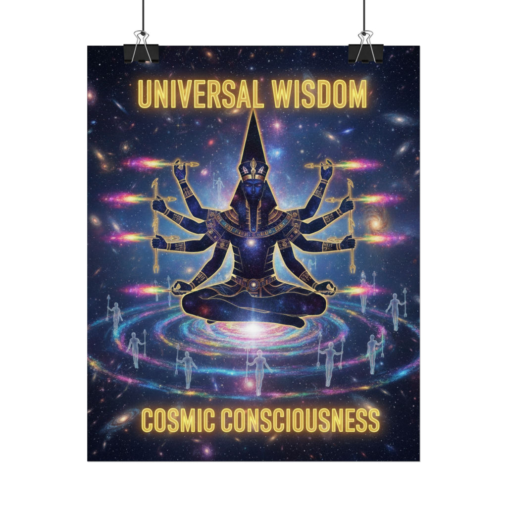 Rolled Poster — "Universal Wisdom: Cosmic Consciousness" Spiritual Wall Art