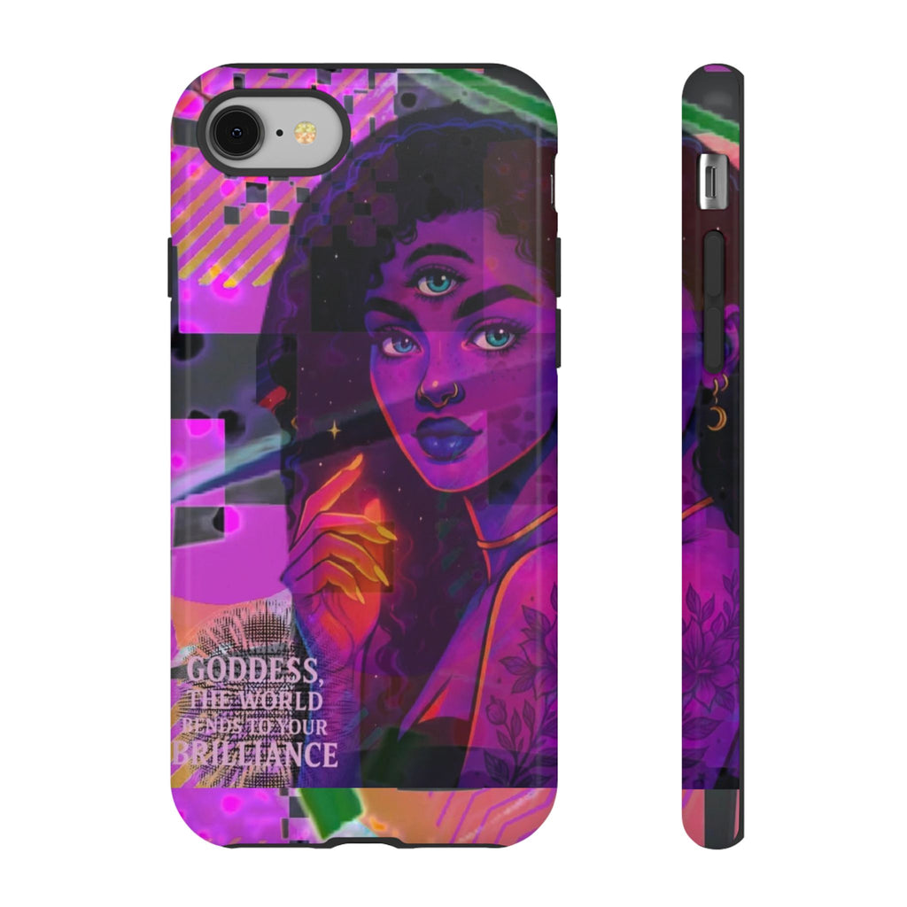 Third-Eye Goddess Phone Case — Neon Psychic Art iPhone Cover