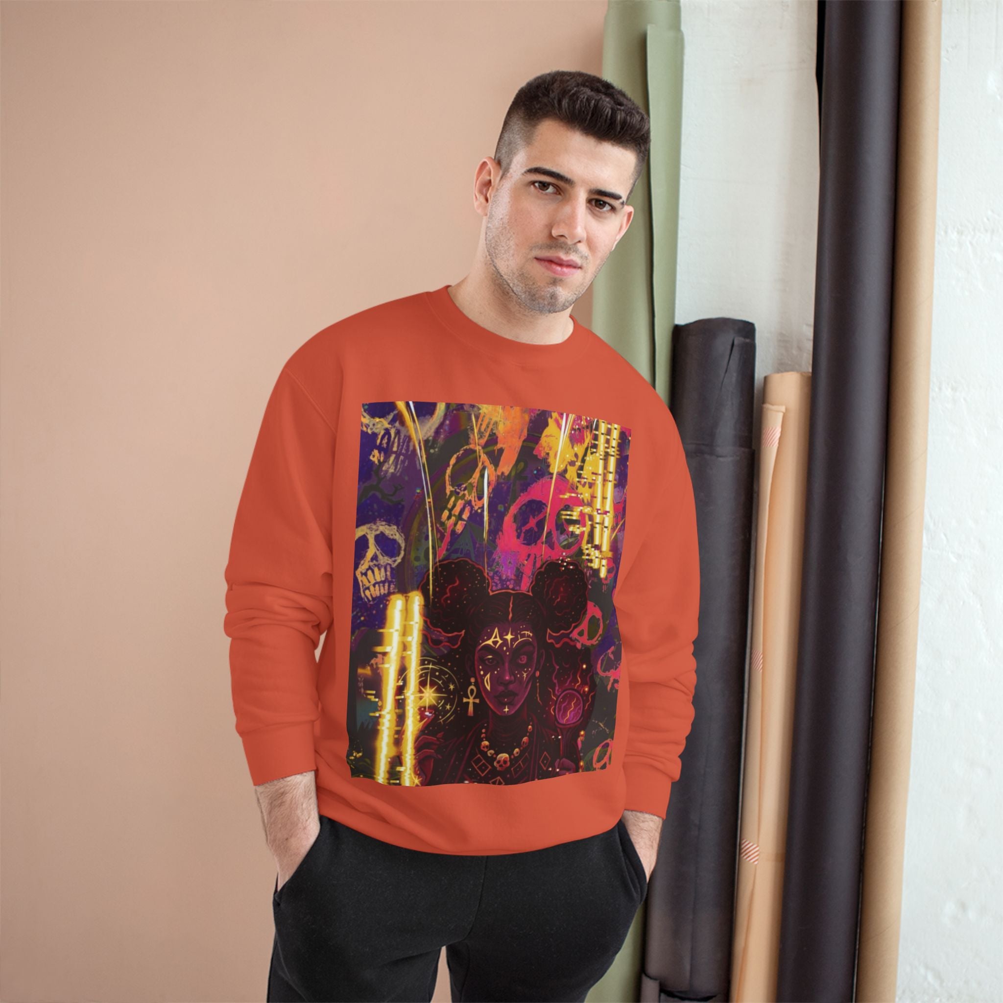 Celestial Flow Champion Sweatshirt — Stellar Moon & Star Pullover