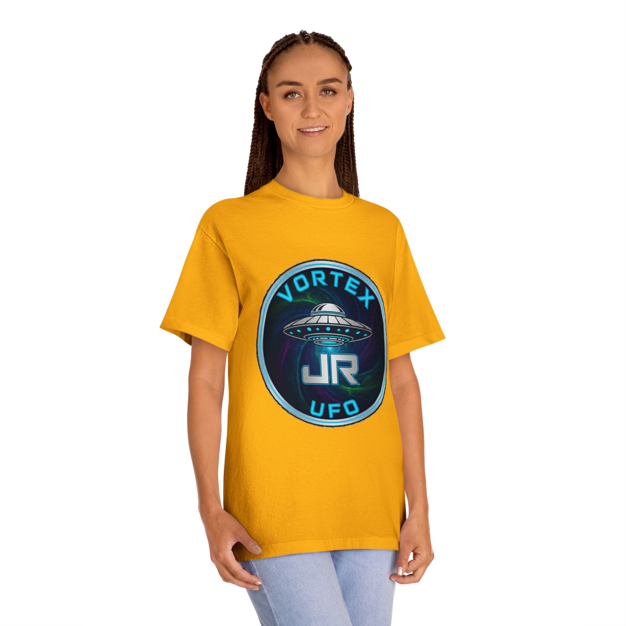 UFO Vortex JR Tee — Retro Sci‑Fi Alien Saucer Shirt Printify