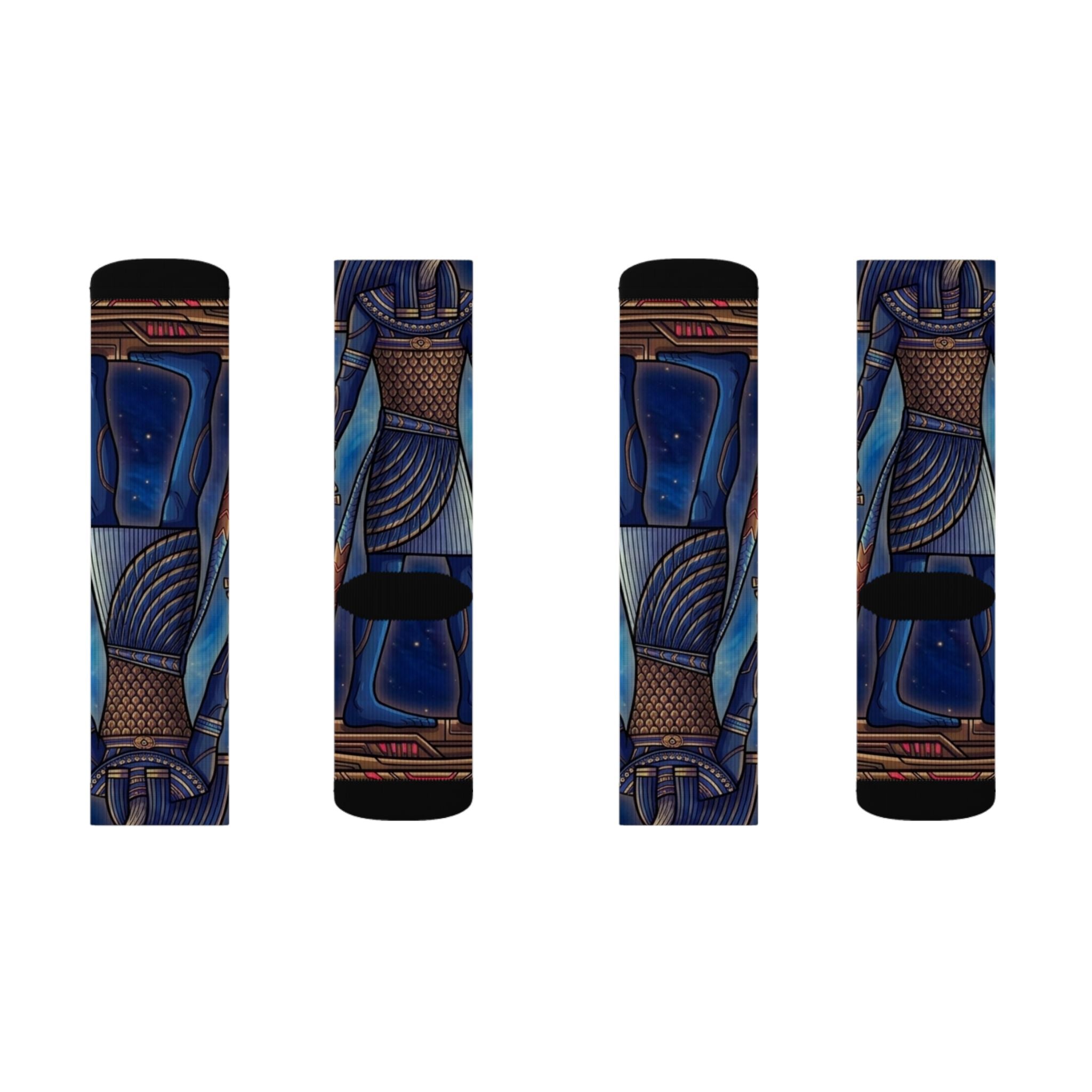 Ancient Frequency Socks – Blue Pharaoh