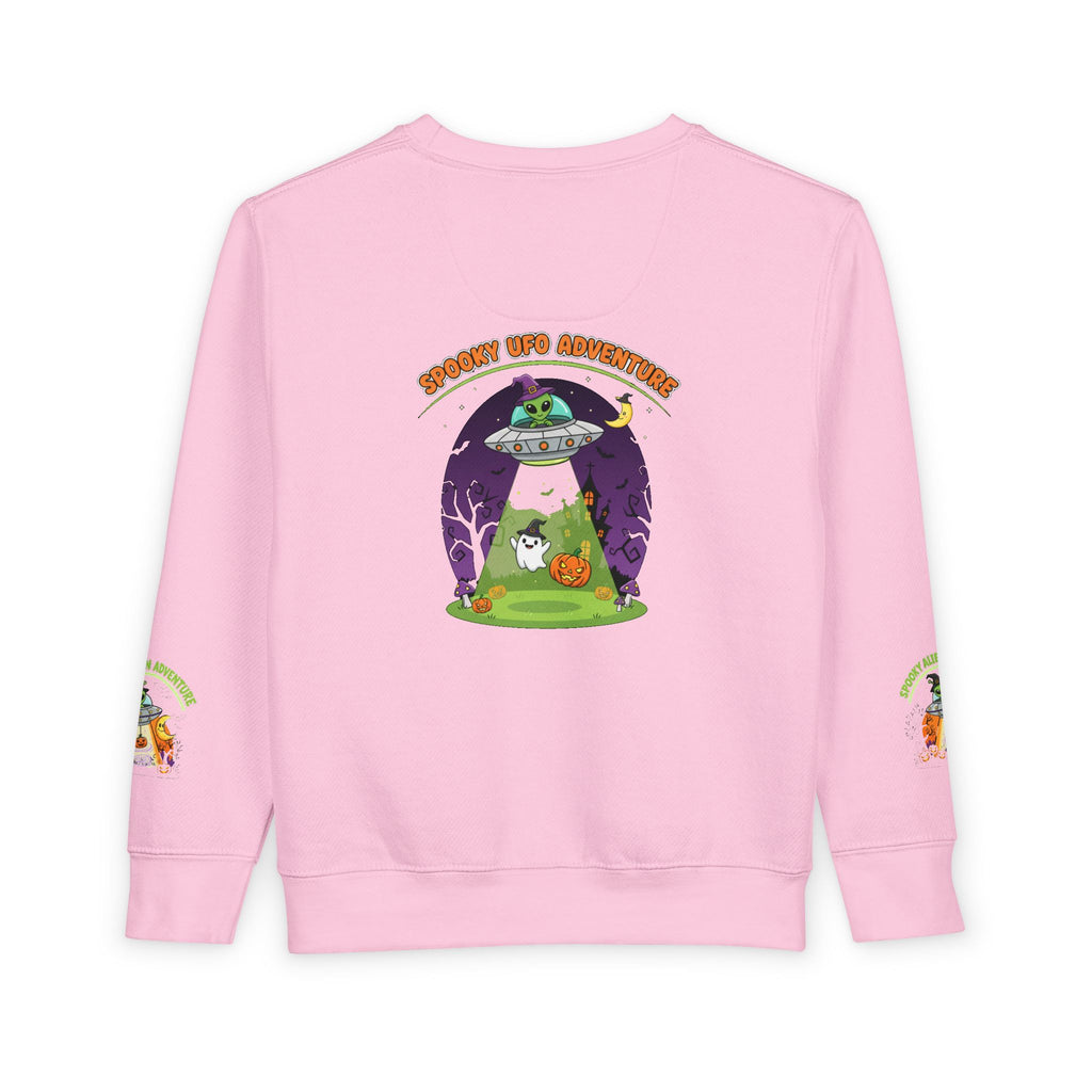 Spooky Alien Adventure Toddler Sweatshirt | Halloween Costume, Kids' Sweatshirt, Fun Apparel, Trick or Treat, Toddler Outfit